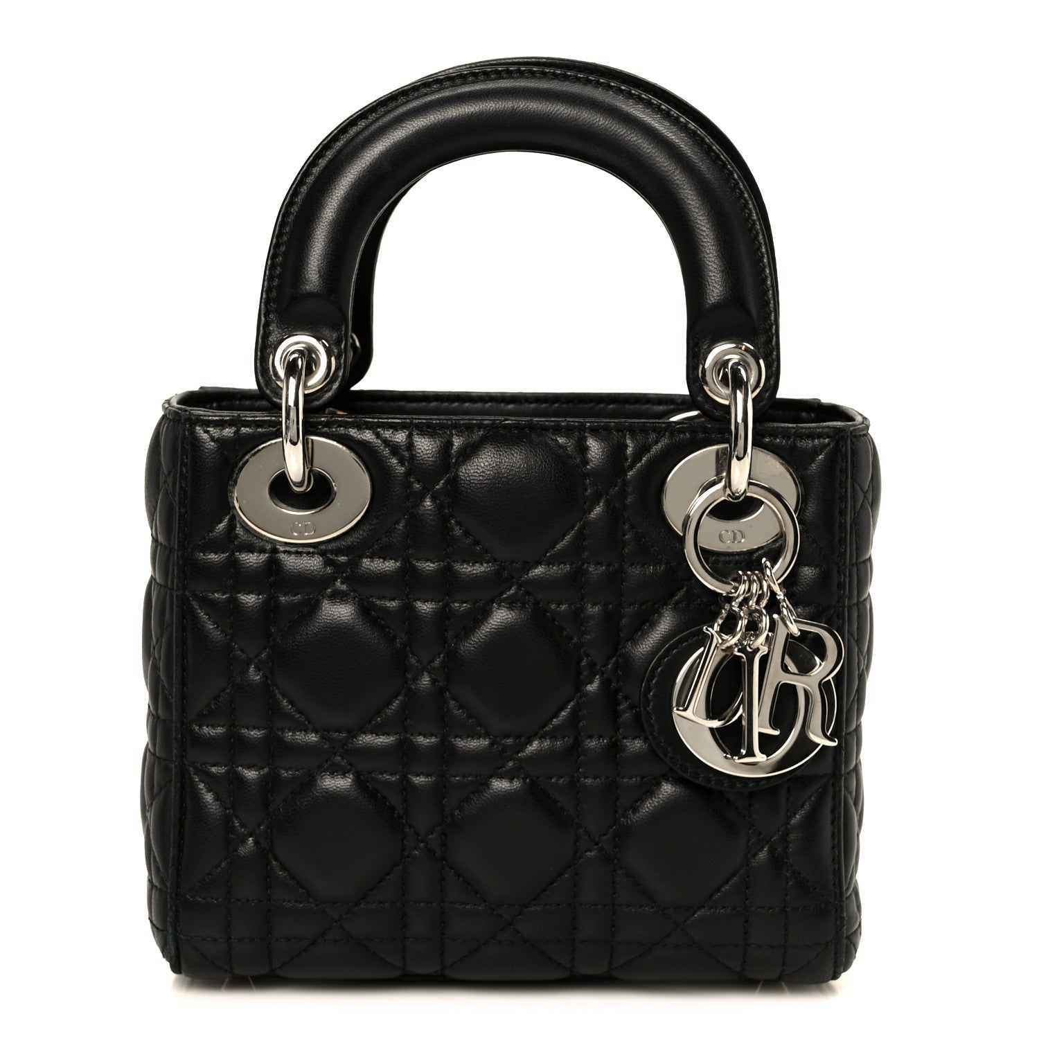 Christian Dior Lambskin Cannage Mini Lady Dior Black 1851593