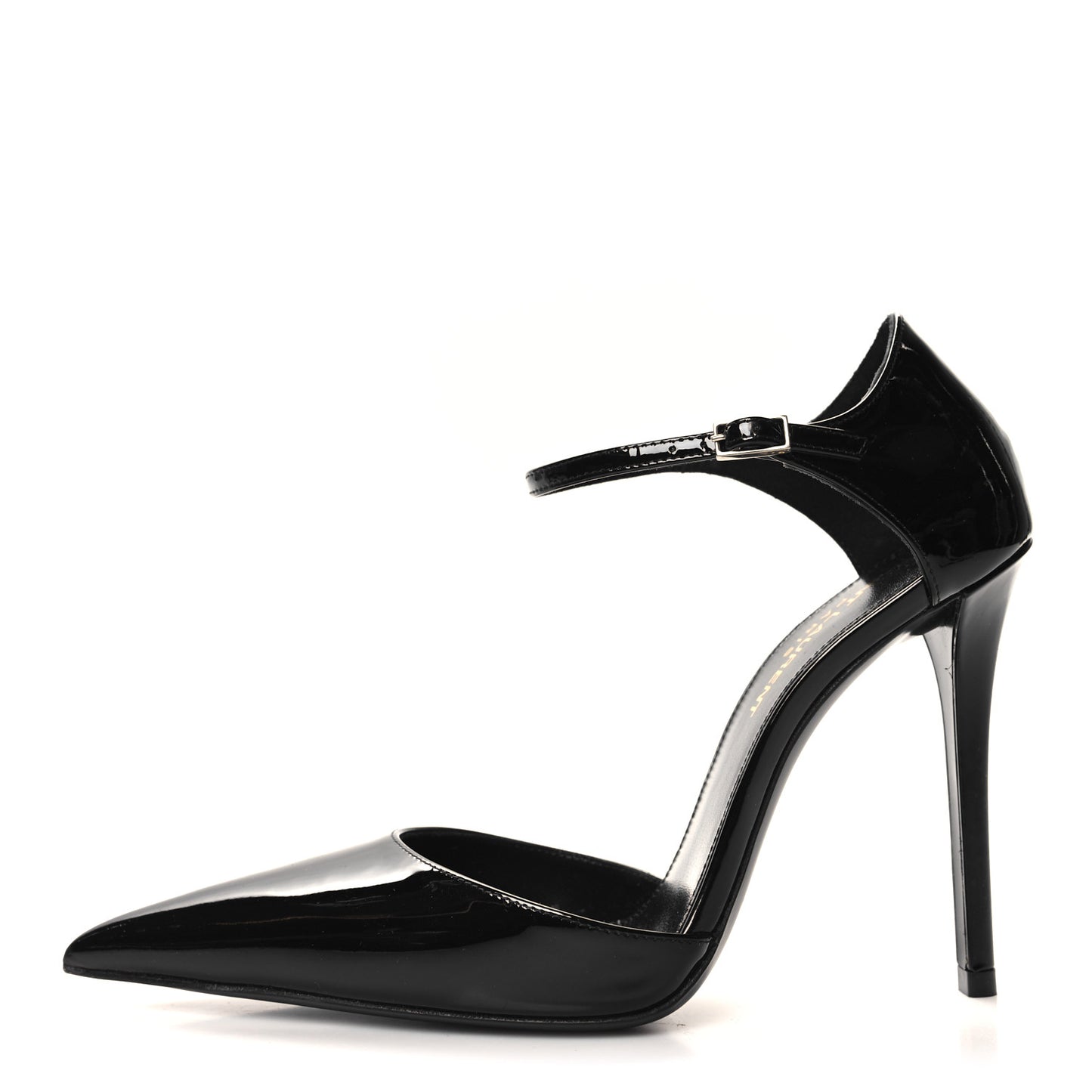 Patent Avenue 110 Ankle Strap Pointed Pumps 36 Black