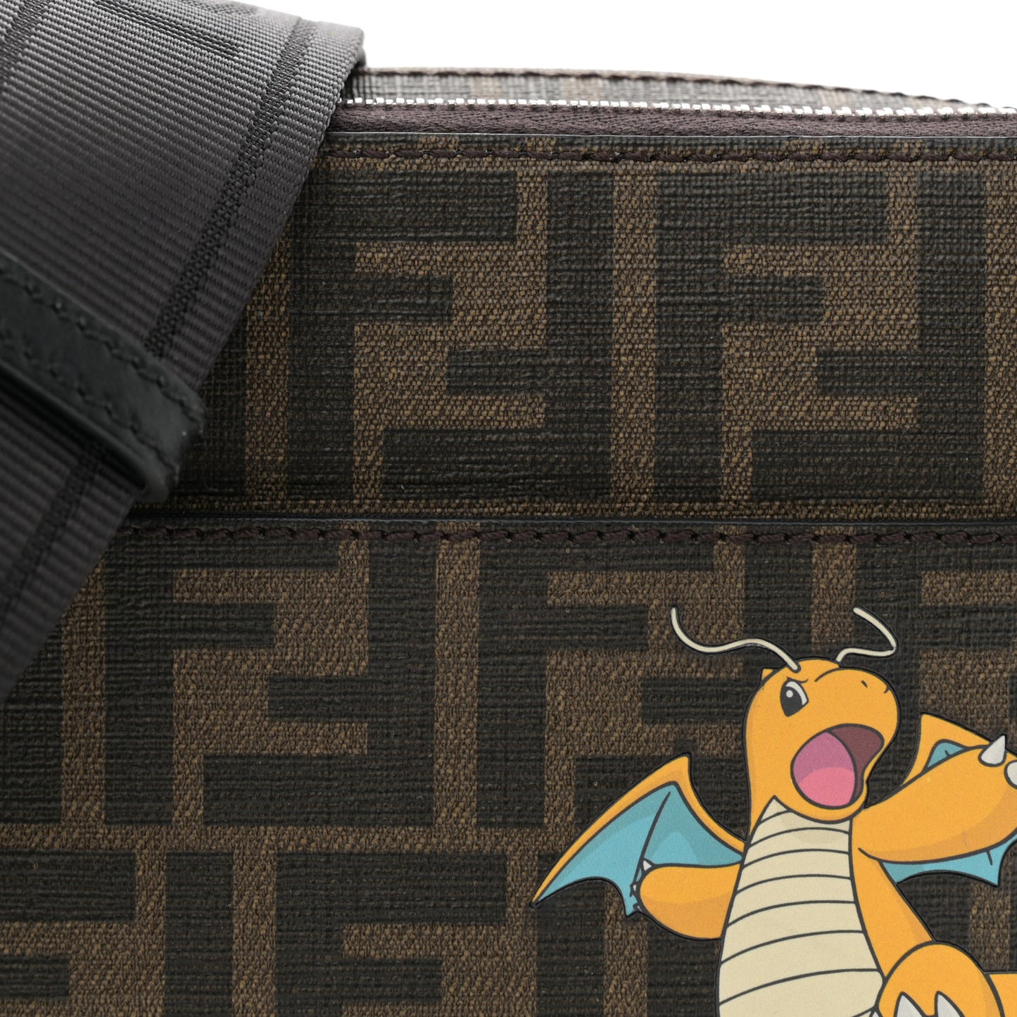 X FRGMT X POKEMON Glazed Fabric FF Pokemon Print Camera Case Tobacco Moro Giallo