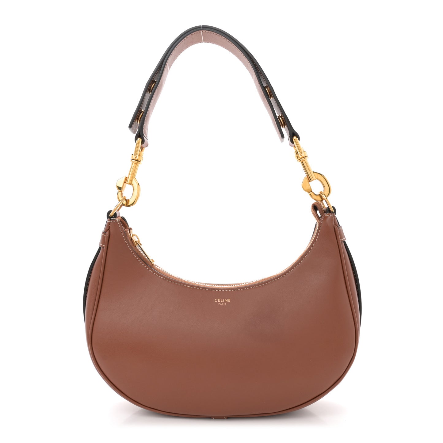 Smooth Calfskin Medium Strap Ava Shoulder Bag Tan