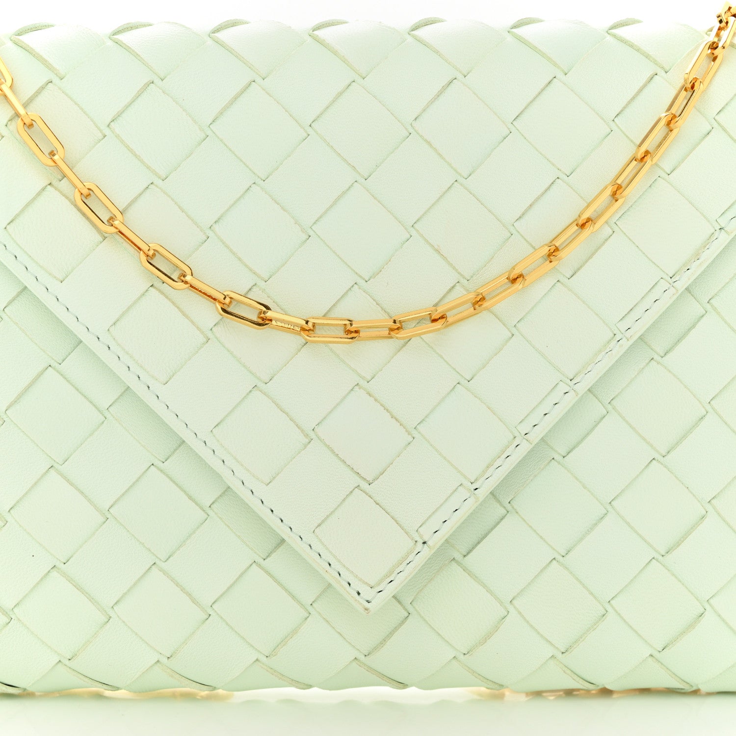 Bottega Veneta Nappa Intrecciato Envelope Pouch Glacier 7 of 11