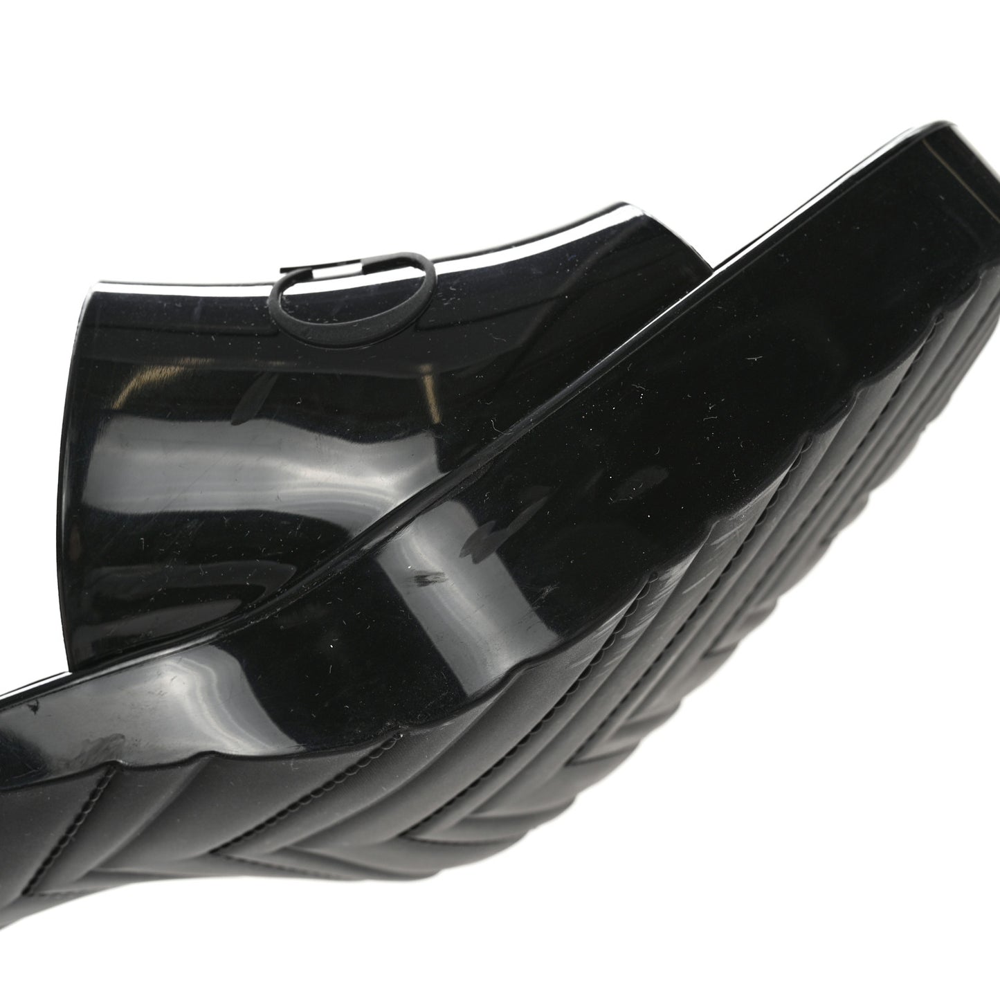 Rubber Gucci Logo Womens Platform 20/60mm Slide Sandals 41 Black