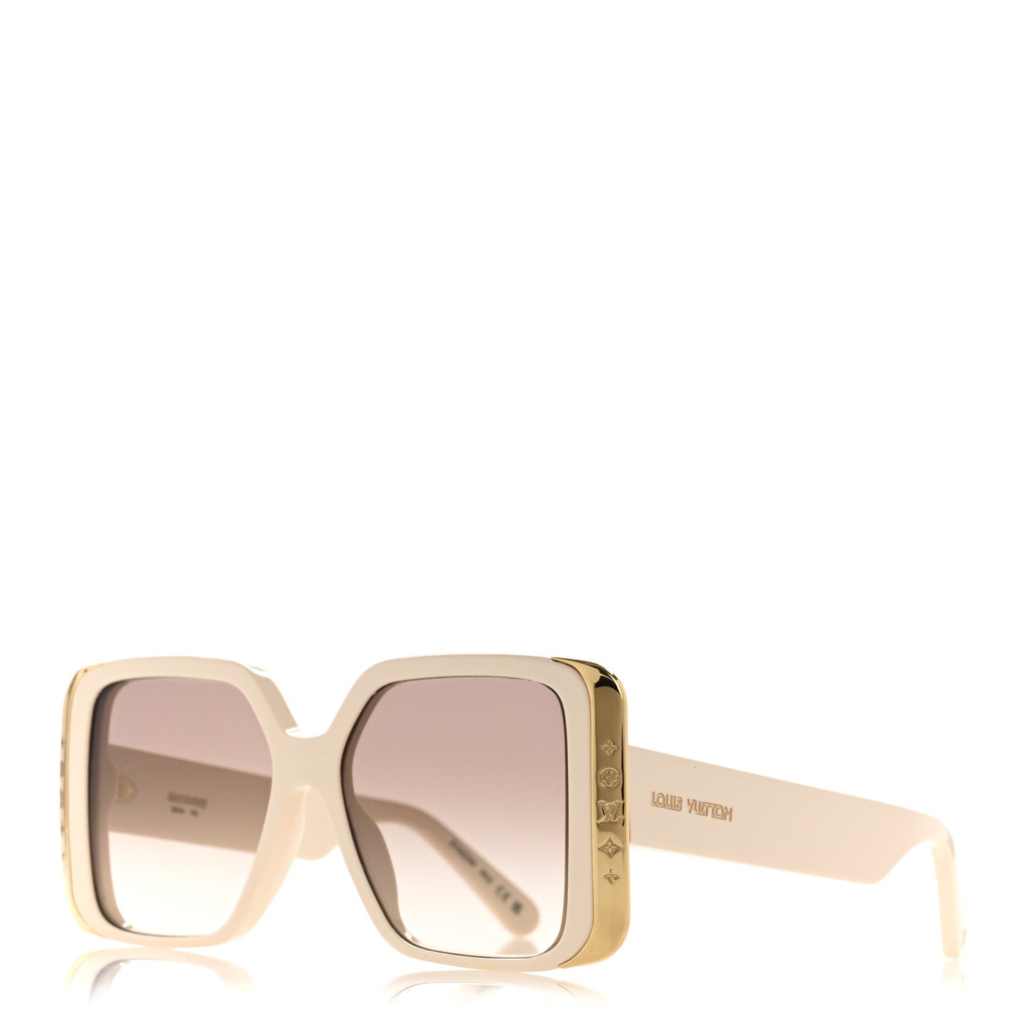 Acetate LV Moon Square Sunglasses Z1652W White