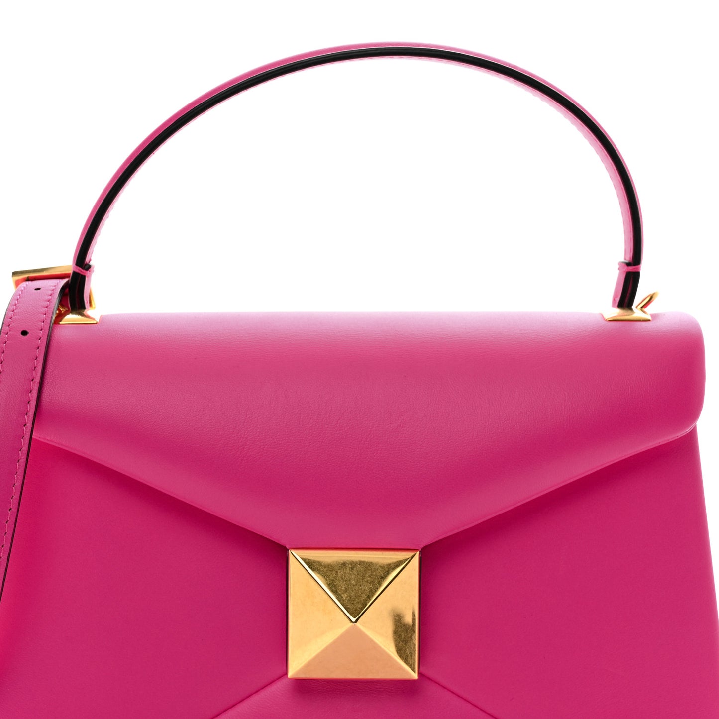 Nappa Small One Stud Top Handle Bag Pink PP