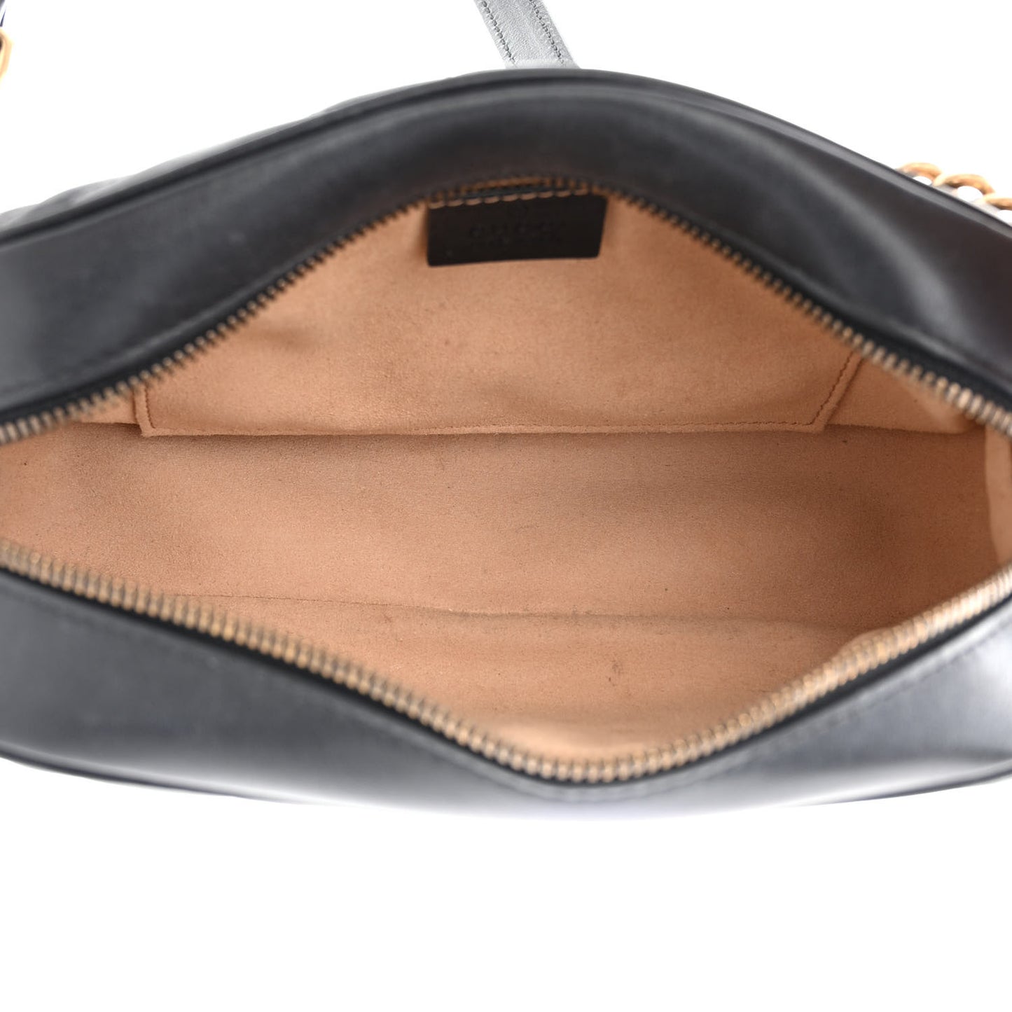 Calfskin Matelasse Small GG Marmont Chain Shoulder Bag Black