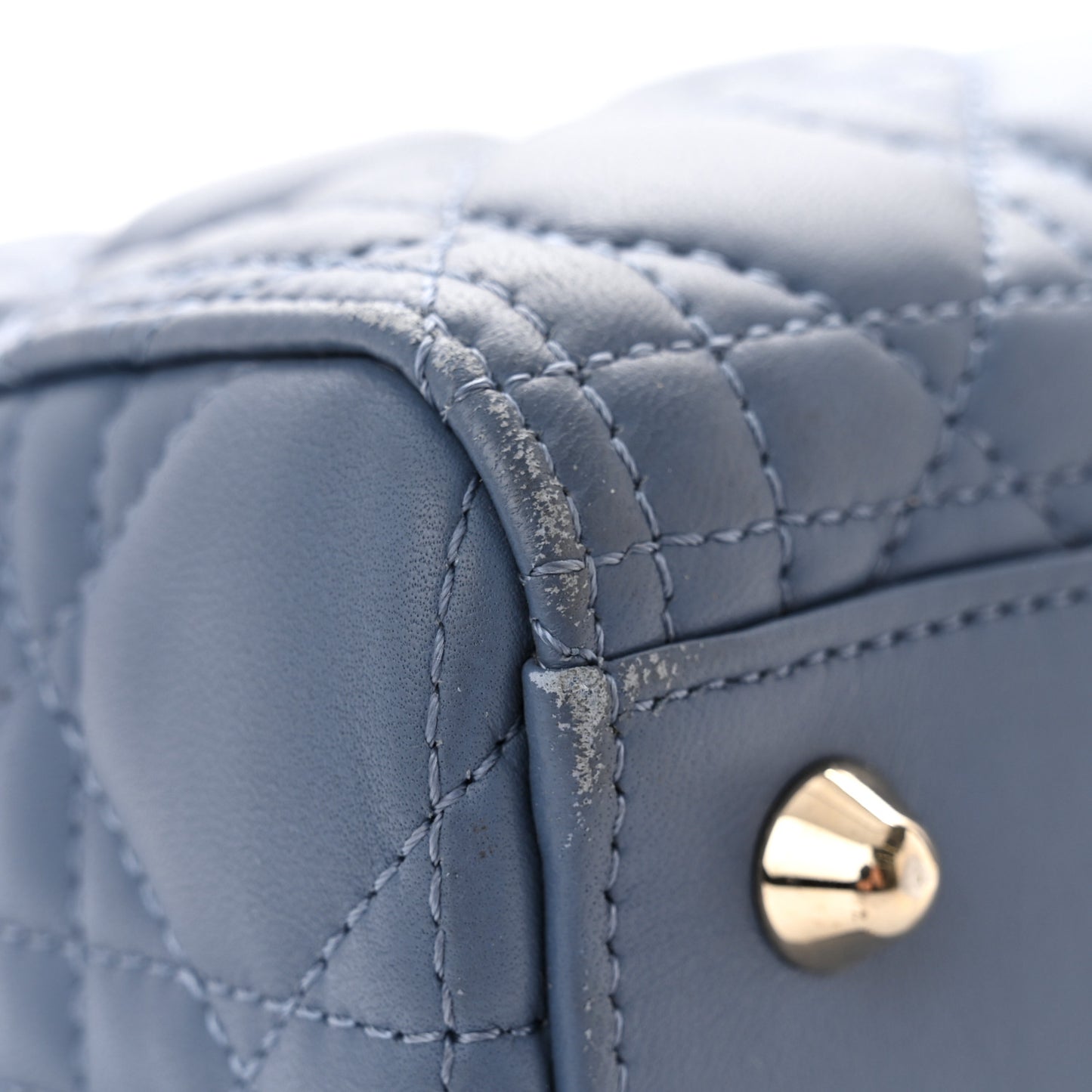 Lambskin Cannage Large Lady Denim