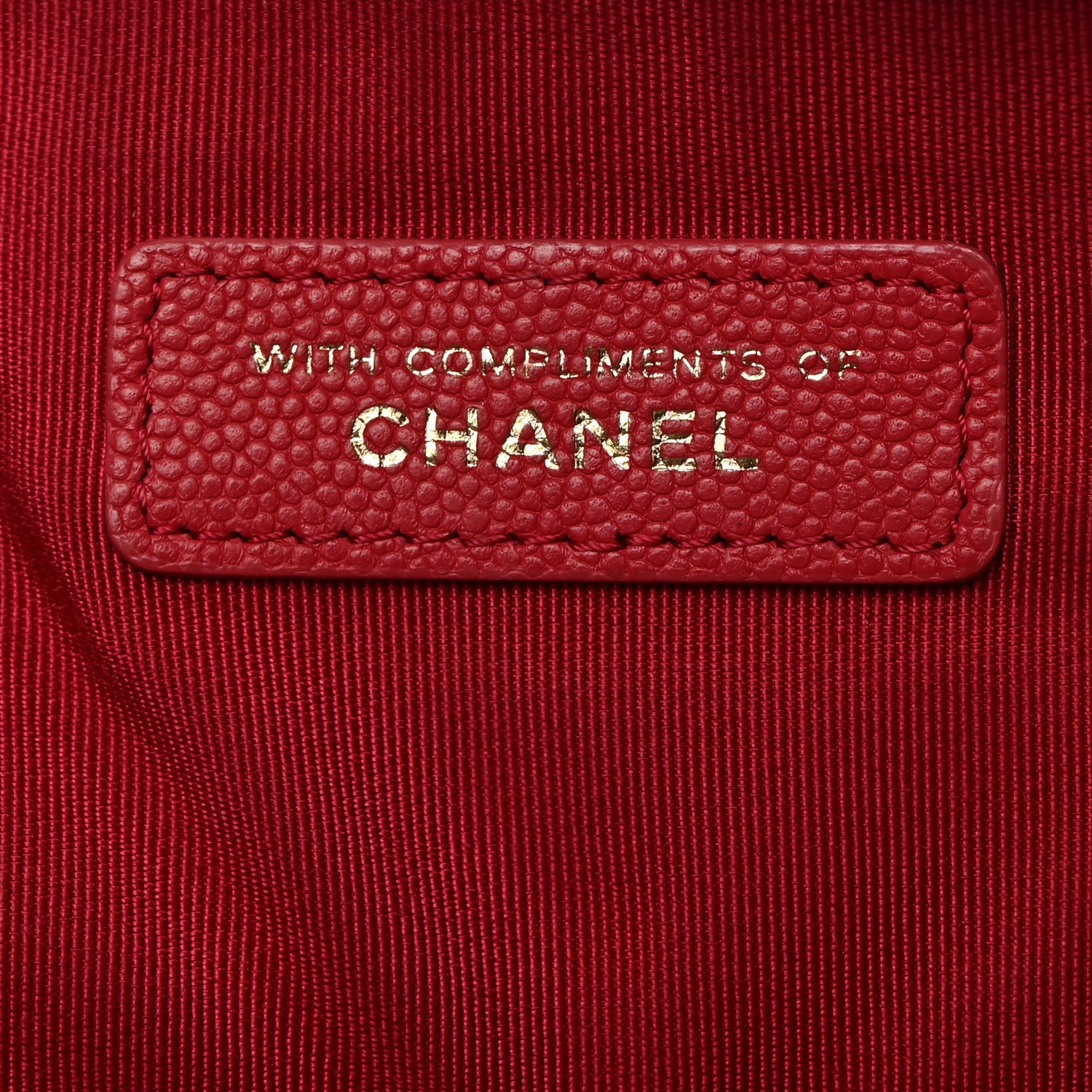 Chanel Caviar Chevron Quilted Large Cosmetic Case Red 7 of 8