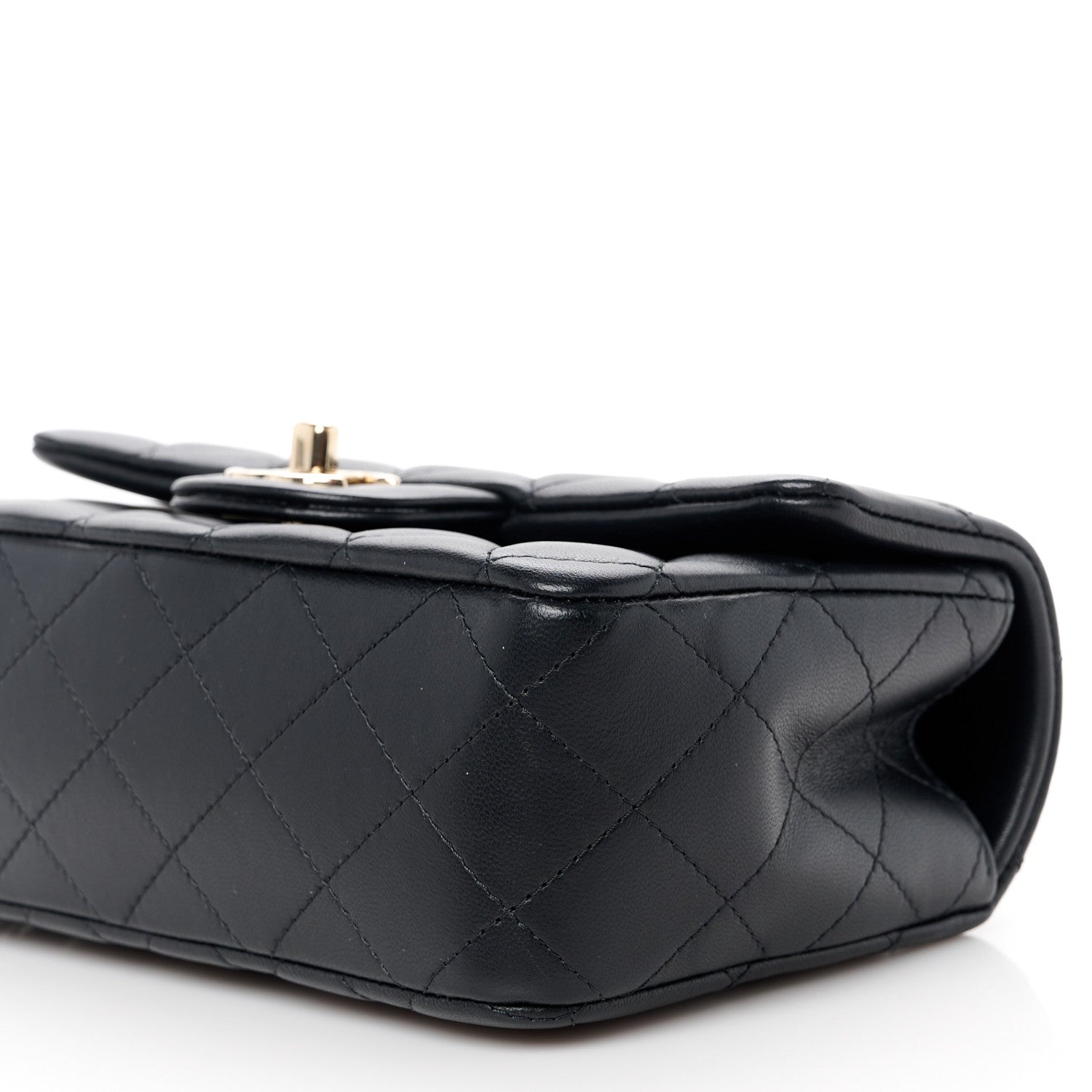 Chanel Lambskin Quilted Mini Top Handle Rectangular Flap Black 11 of 12