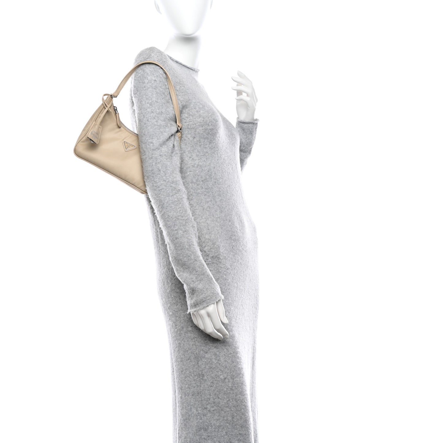 Re-Nylon Saffiano Mini Re-Edition 2000 Bag Deserto
