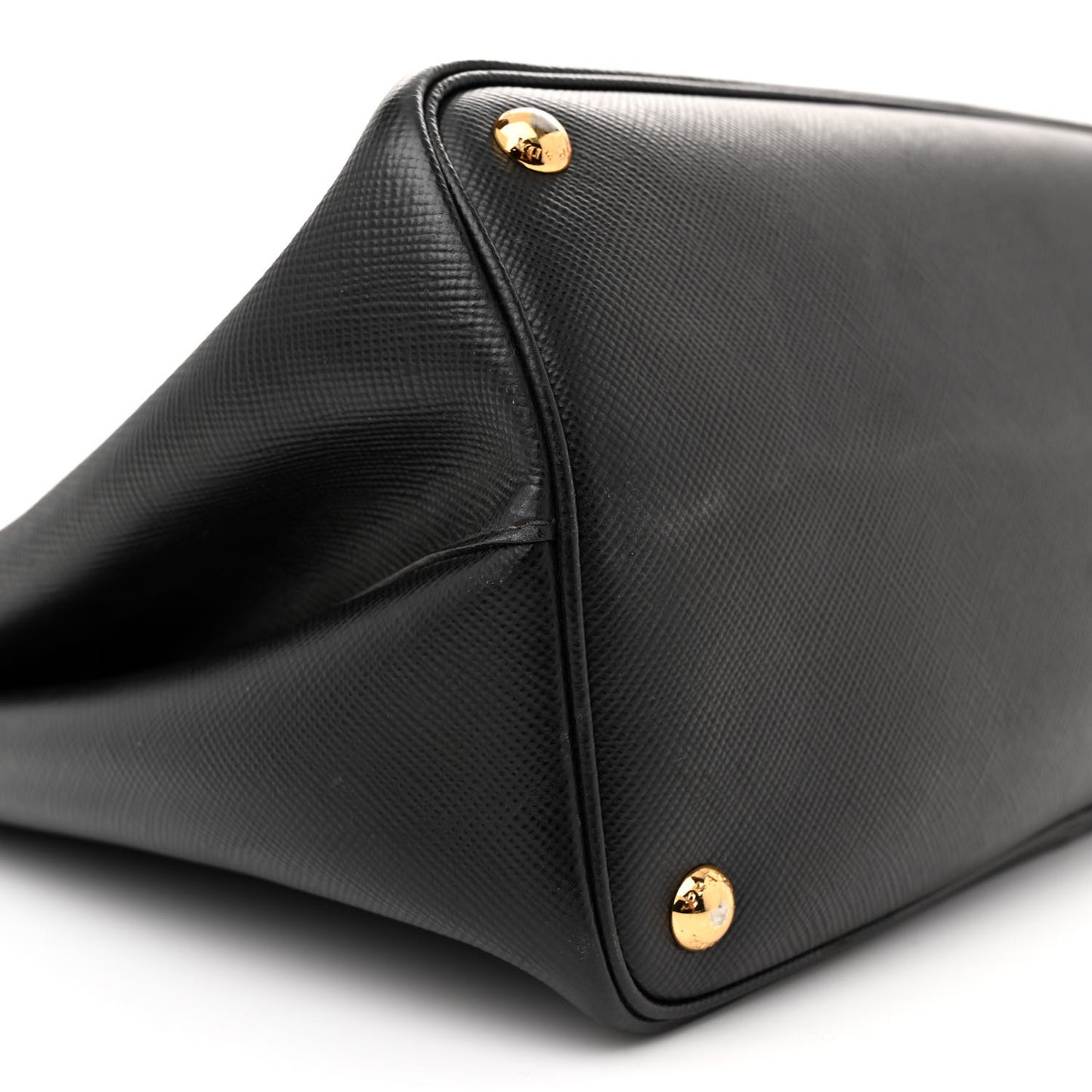 Saffiano Cuir Medium Double Bag Black Fuoco