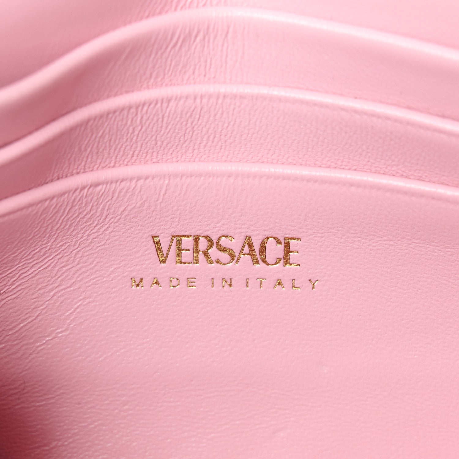 Versace Tweed Lambskin Virtus Mini Chain Bag Pale Pink 6 of 11