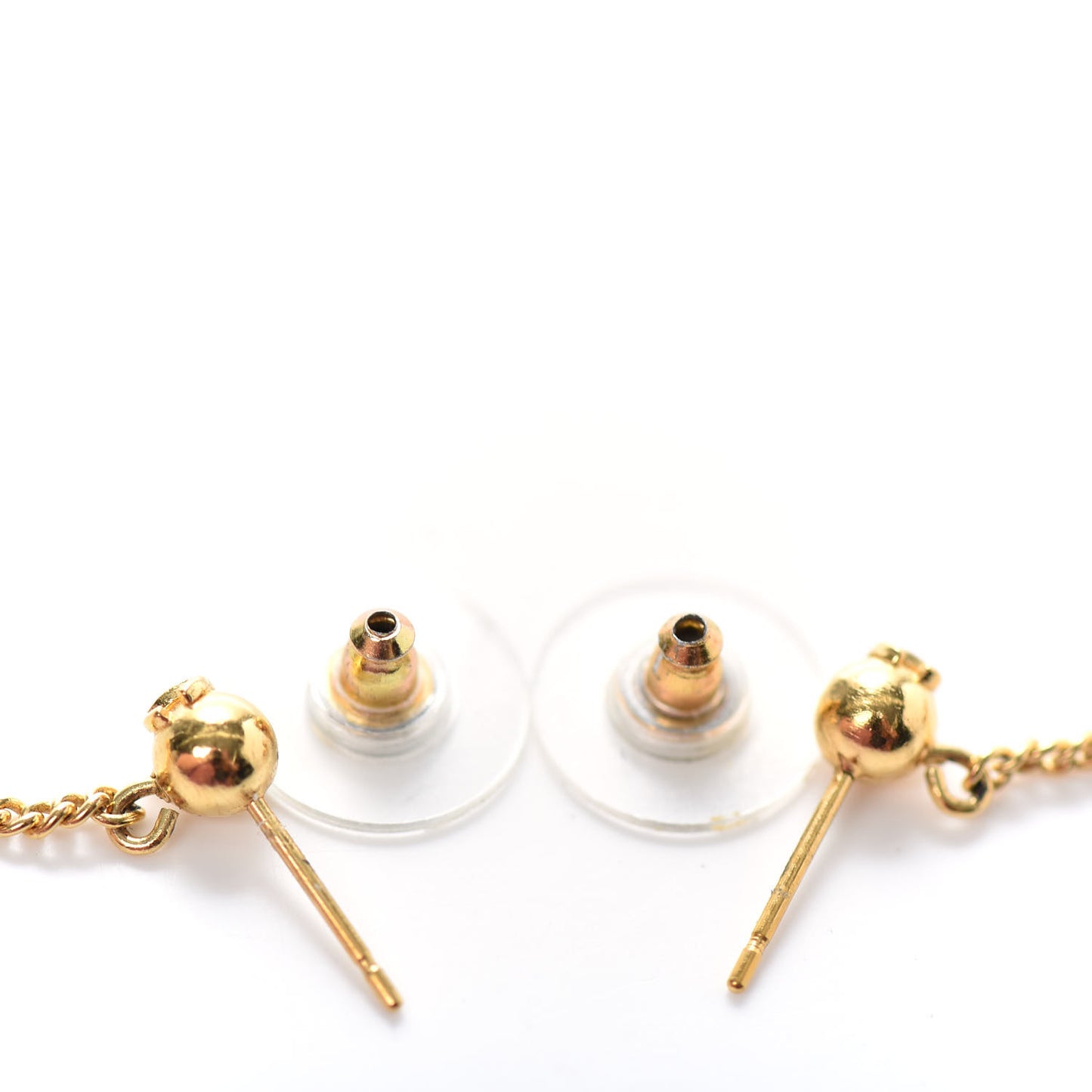 CC Drop Earrings Matte Gold