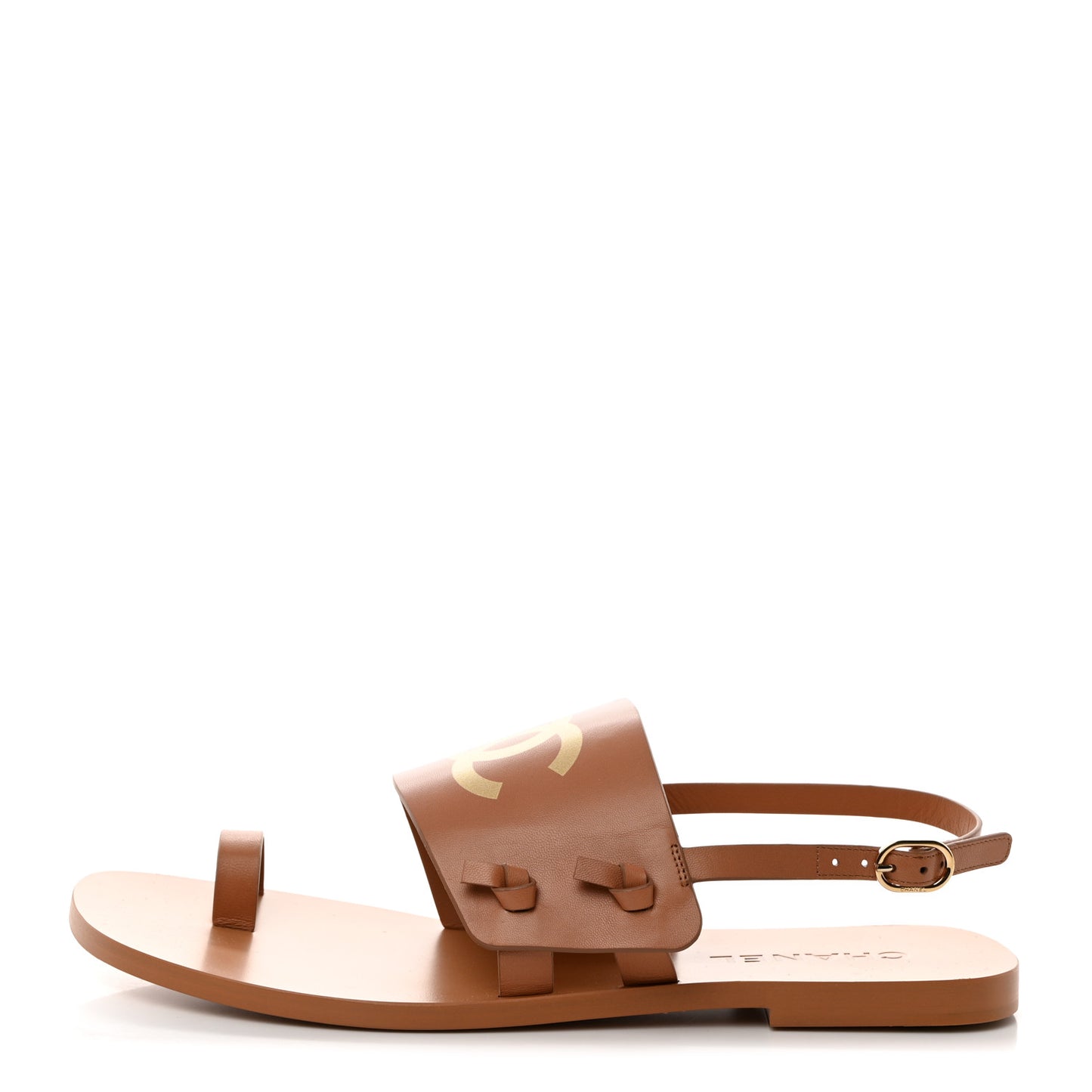 Goatskin CC Sandals 40 Brown