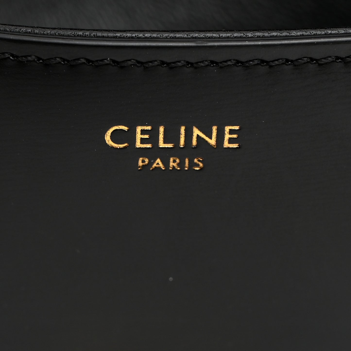 Shiny Calfskin Triomphe Chain Shoulder Bag Black