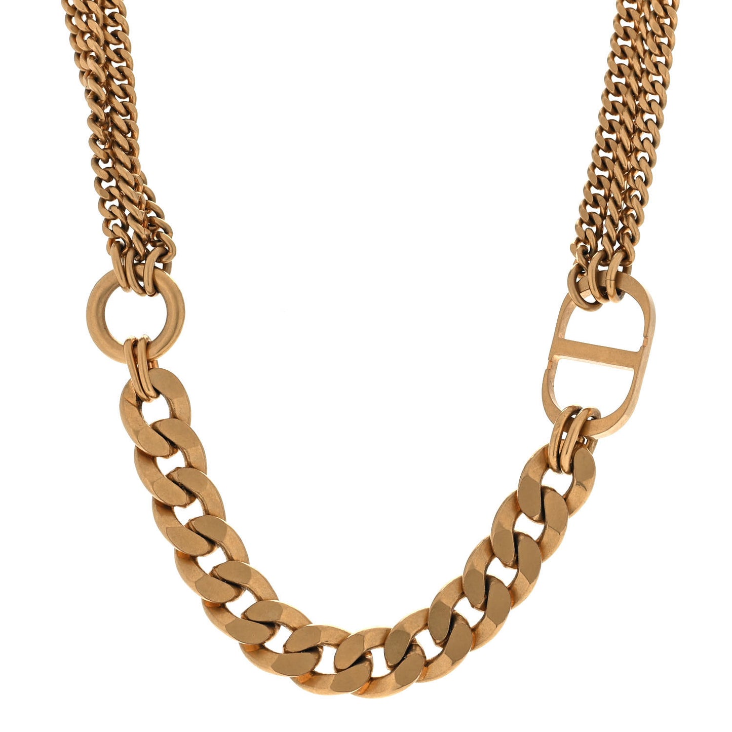 Metal Chain Choker Necklace Gold