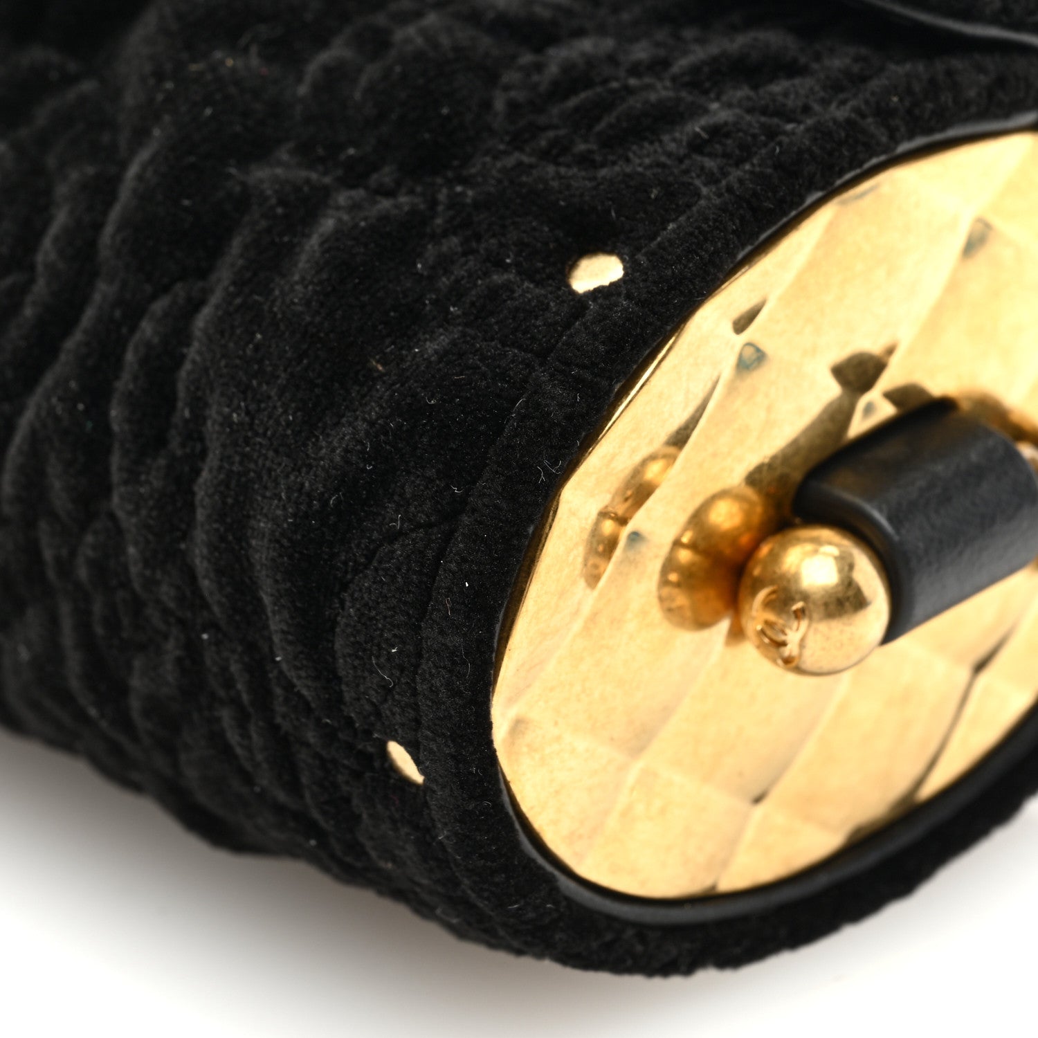 Chanel Velvet Camellia Embossed Jewel Belt Card Holder With Chain Black 10 of 10