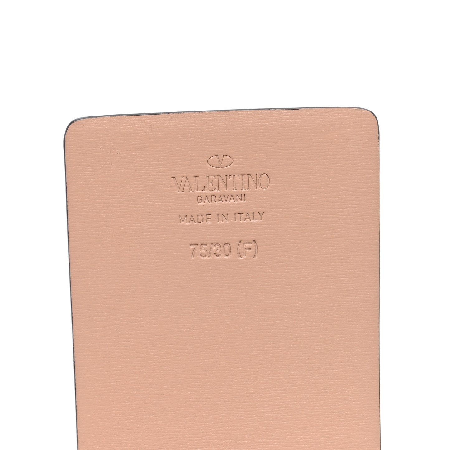 Glossy Calfskin VLogo Reversible 40mm Belt 75 30 Light Ivory Rose Cannelle