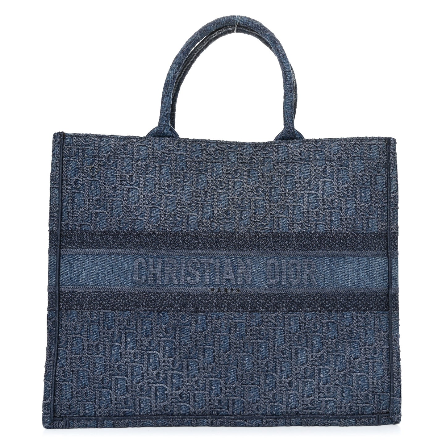 Oblique Denim Book Tote Denim Blue
