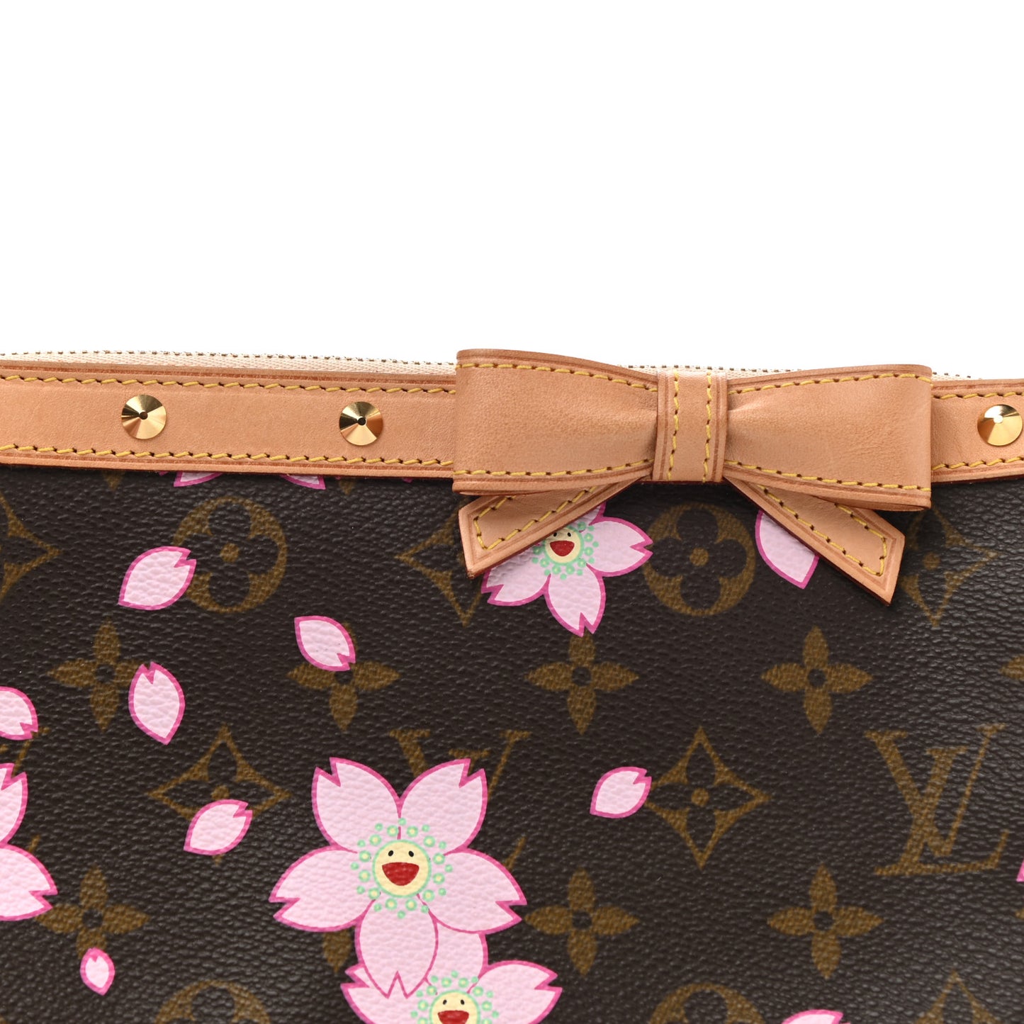 Monogram Cherry Blossom Pochette Accessories Brown