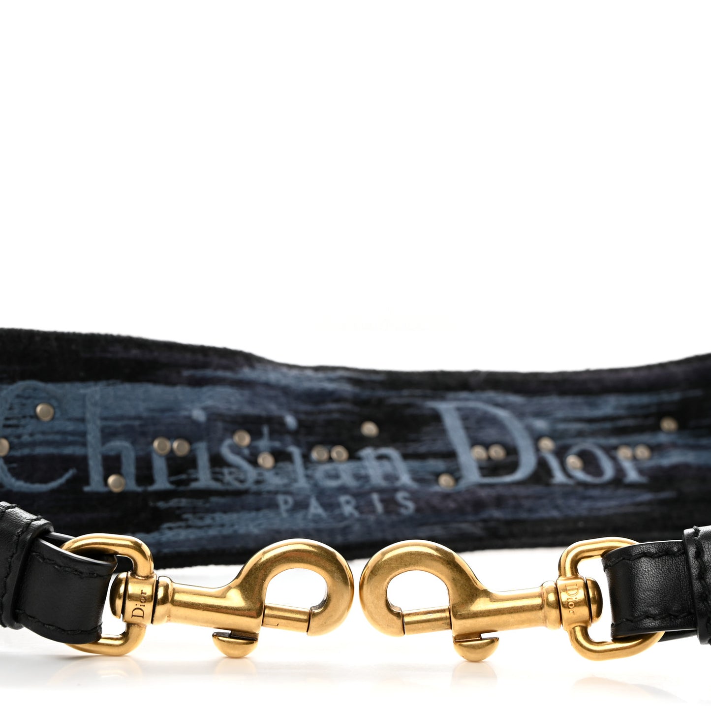 Canvas Embroidered Studded KaleiDiorscopic Adjustable Shoulder Strap Blue