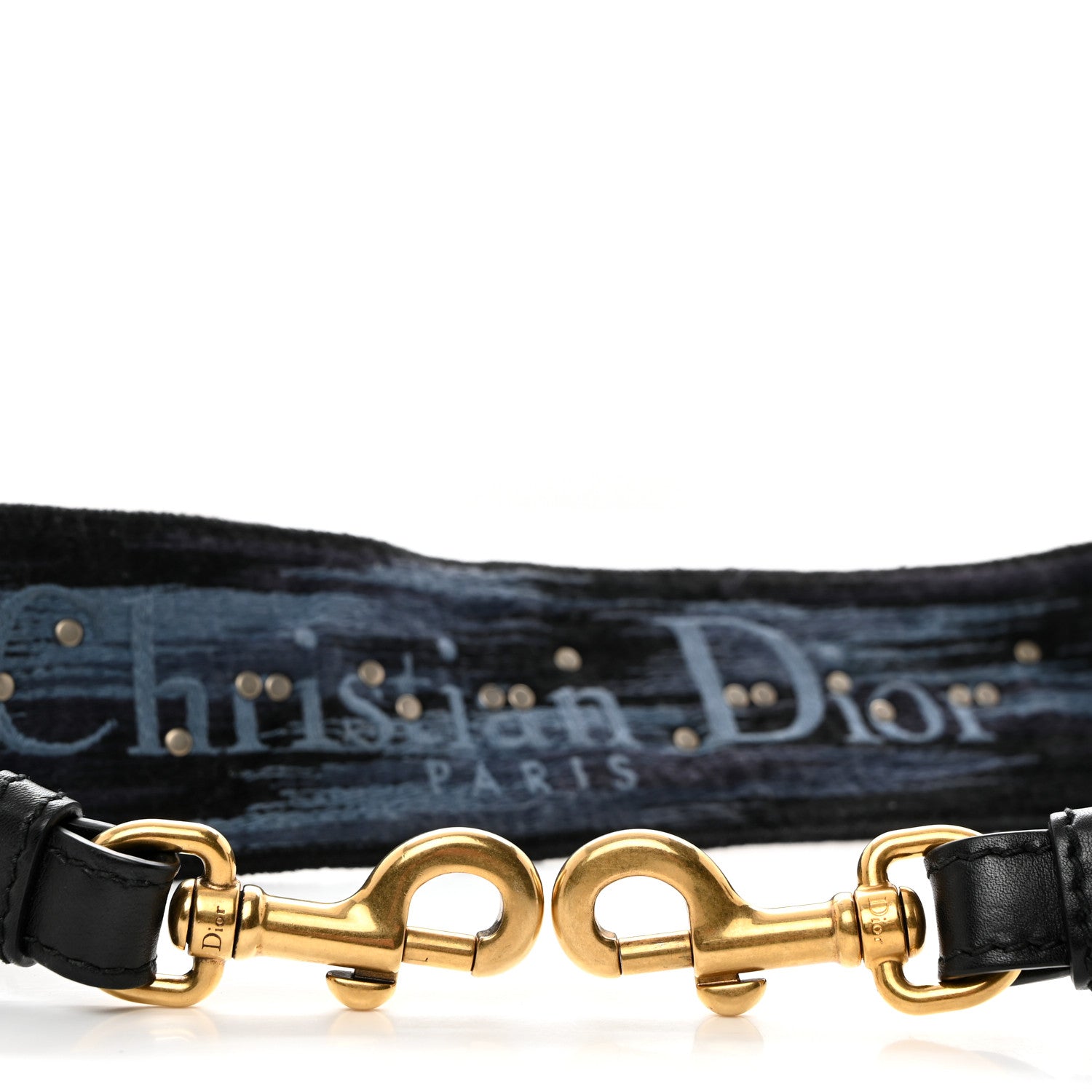 Christian Dior Canvas Embroidered Studded KaleiDiorscopic Adjustable Shoulder Strap Blue 5 of 5