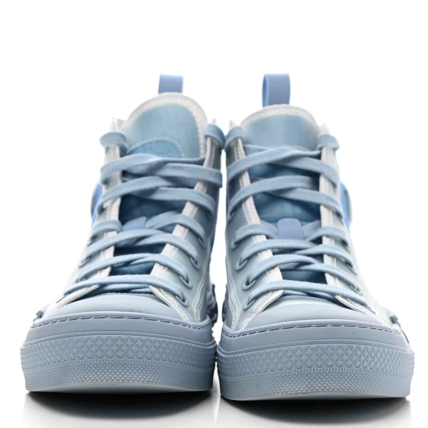 X DANIEL ARSHAM Technical Canvas Oblique Mens B23 High Top Sneakers 36 Blue Beige
