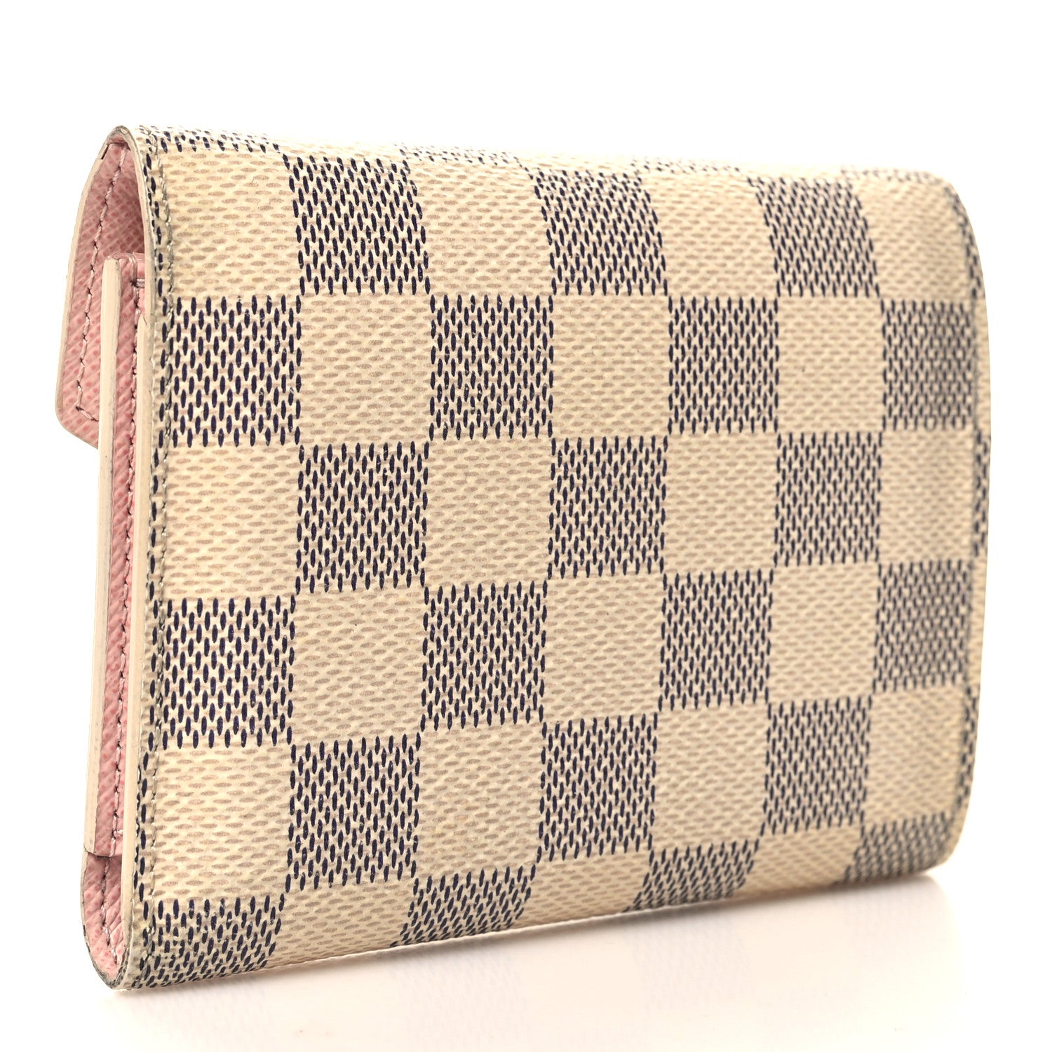 Louis Vuitton Damier Azur Victorine Wallet Rose Ballerine 3 of 10