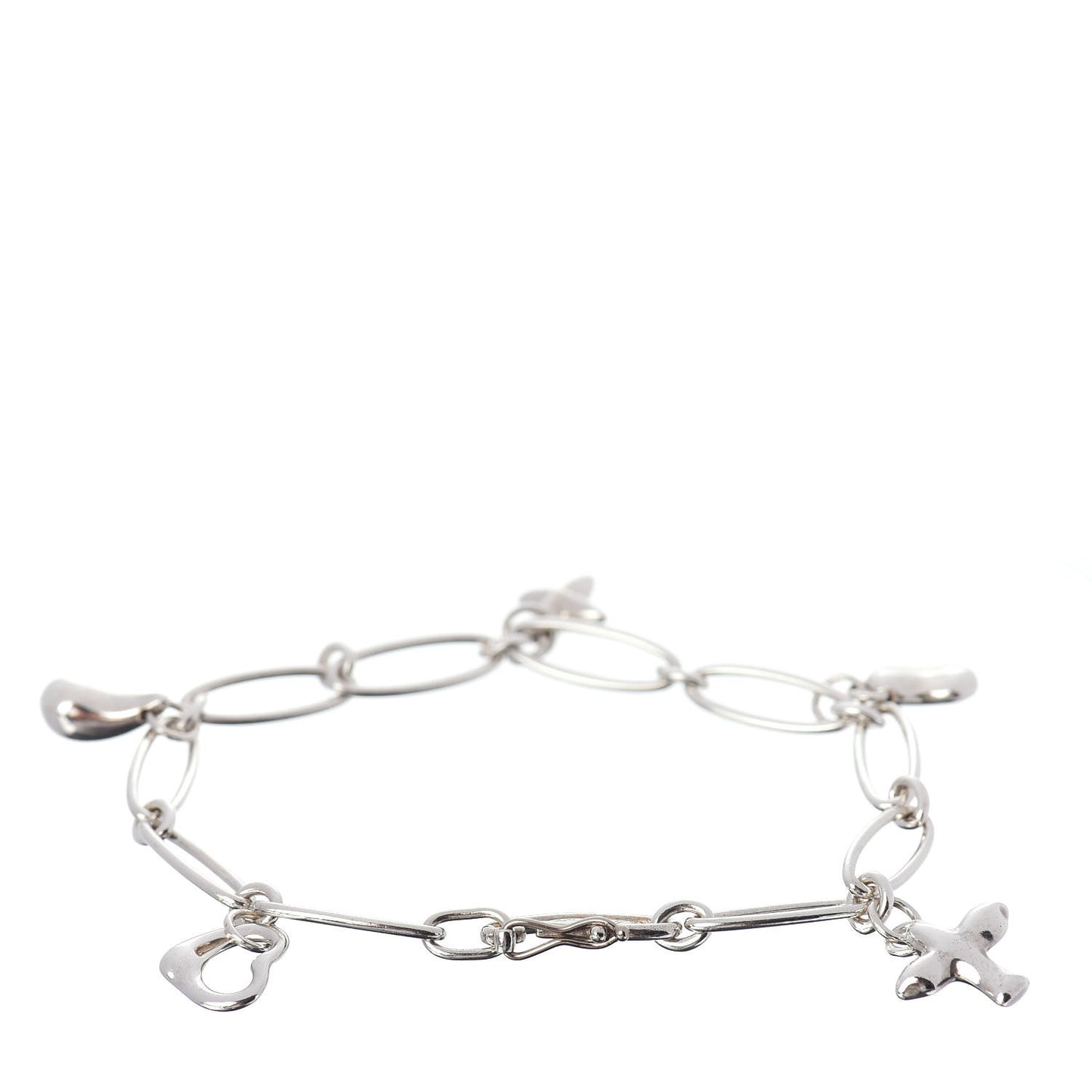 Sterling Silver Elsa Peretti Five Charm Bracelet