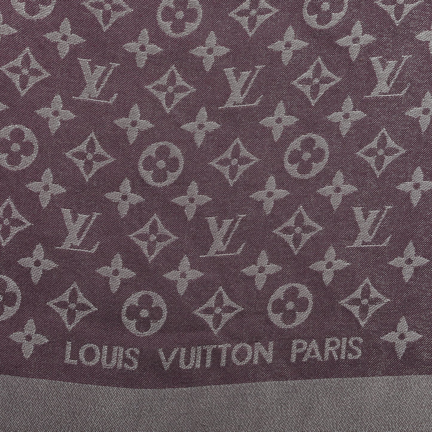 Silk Lurex Wool Monogram Shine Shawl Amarante