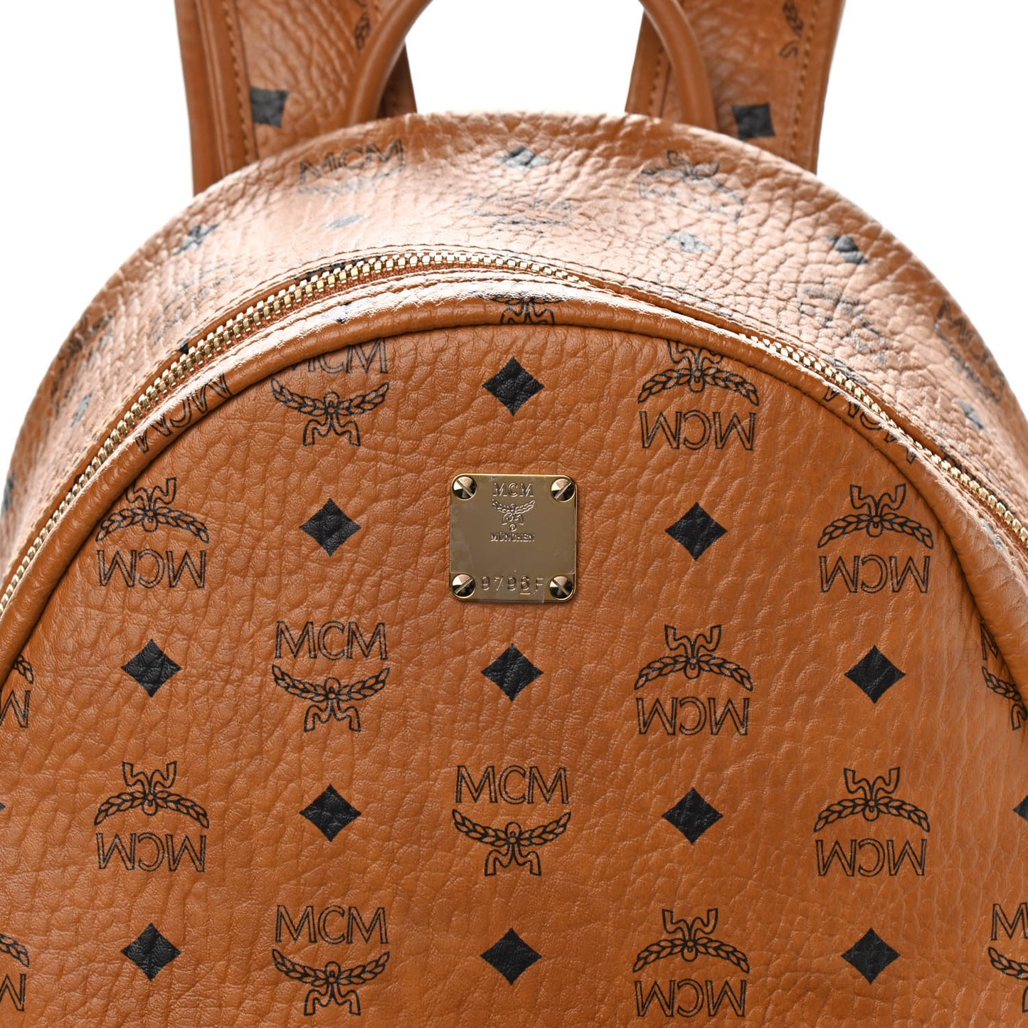 Visetos Small Side Stud Stark Backpack Cognac