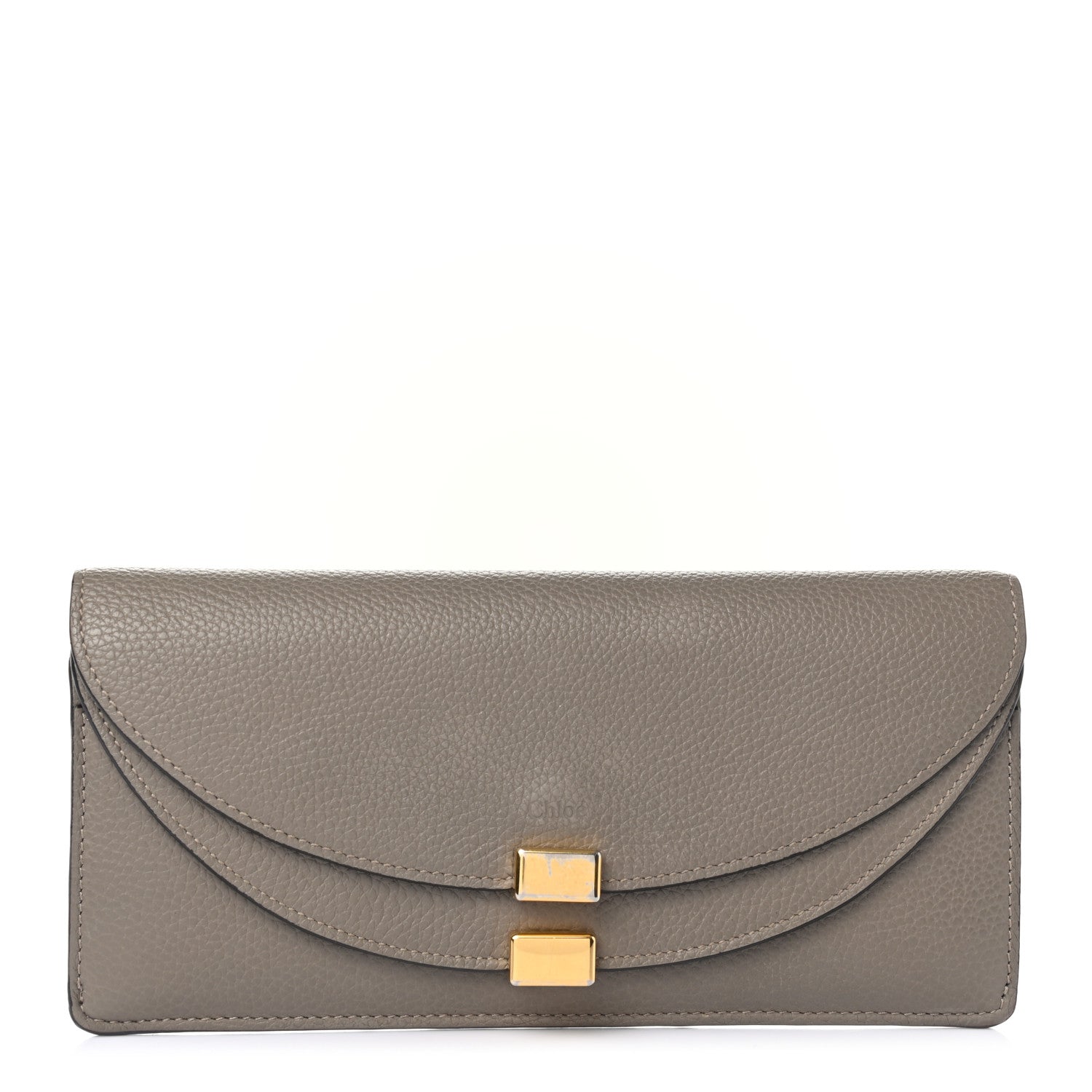 Chloe Calfskin Georgia Flap Wallet Motty Grey 1 of 8