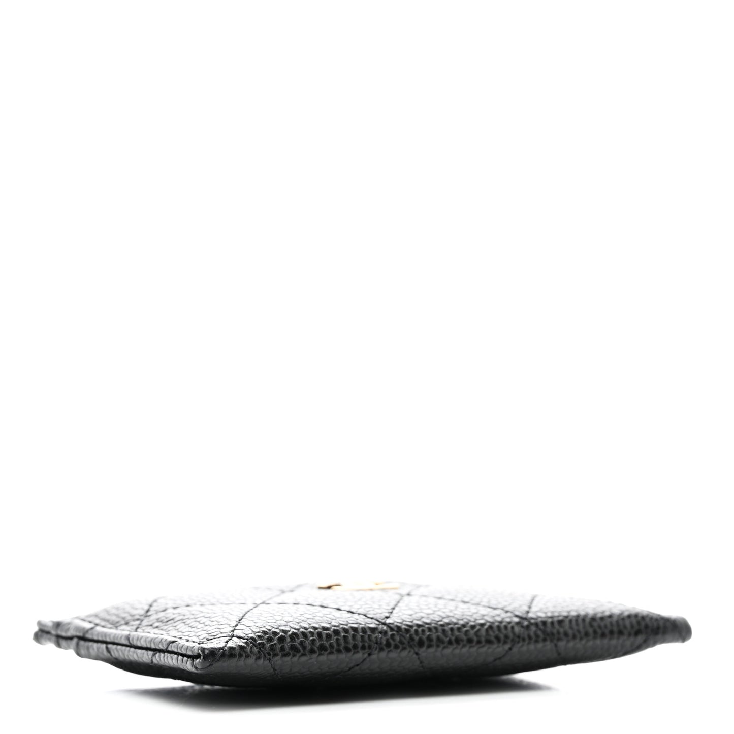 Caviar Quilted Card Holder Black