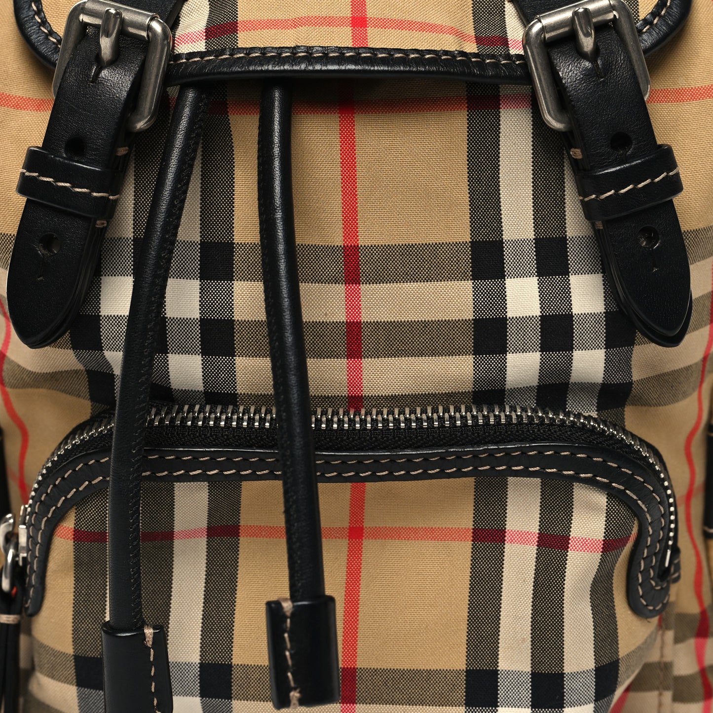 Vintage Check Small Rucksack Backpack Antique Yellow