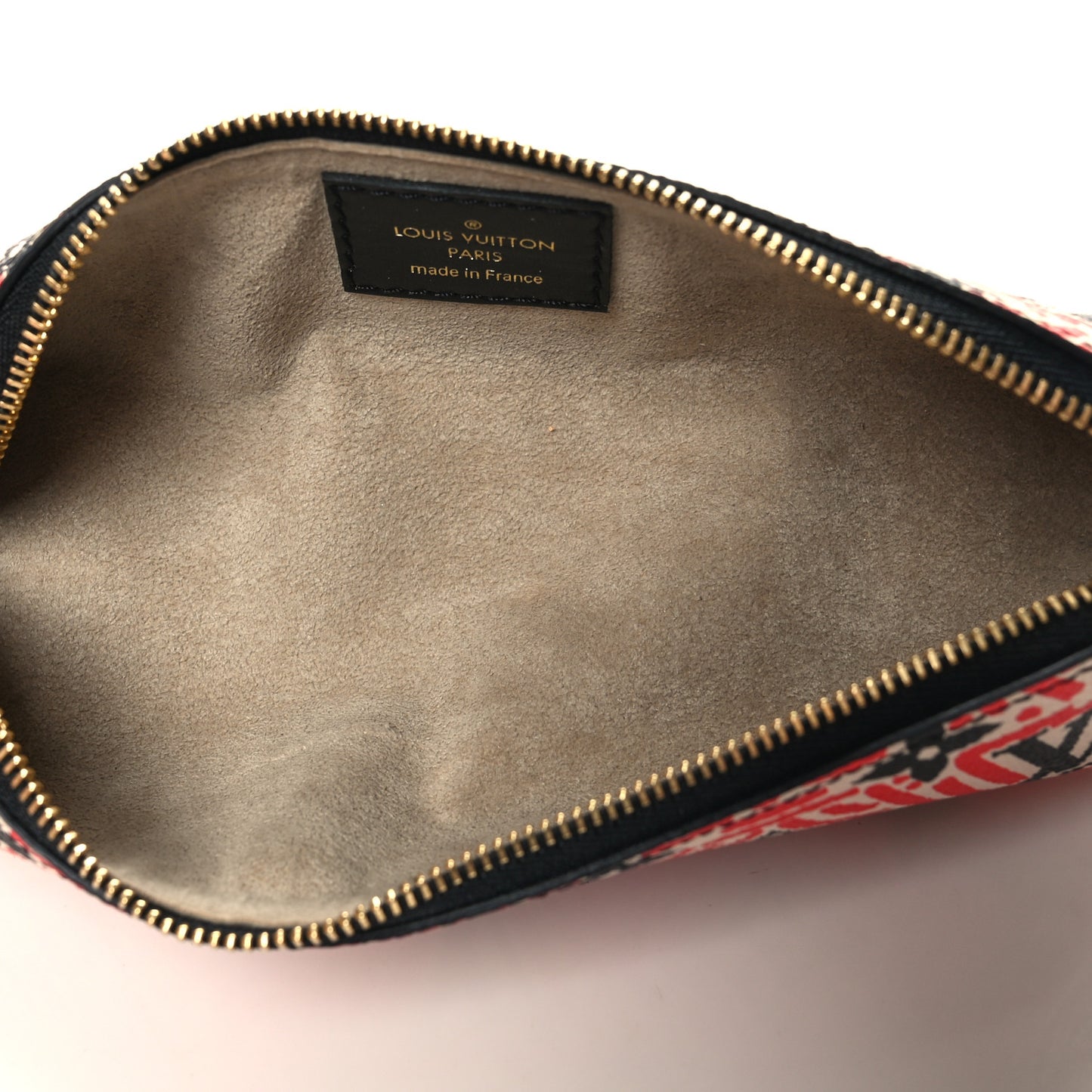 Monogram Giant Crafty Elizabeth Pencil Pouch Creme Rouge Black
