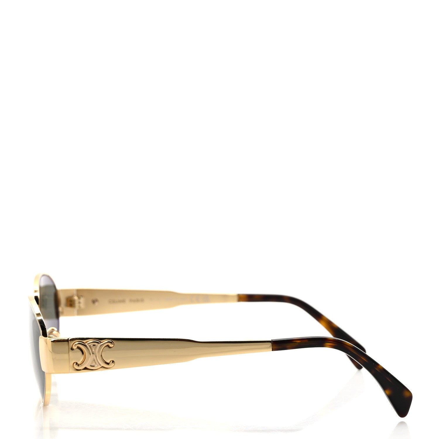 Celine Metal Triomphe 01 Sunglasses CL40235U Gold Green 3 of 7