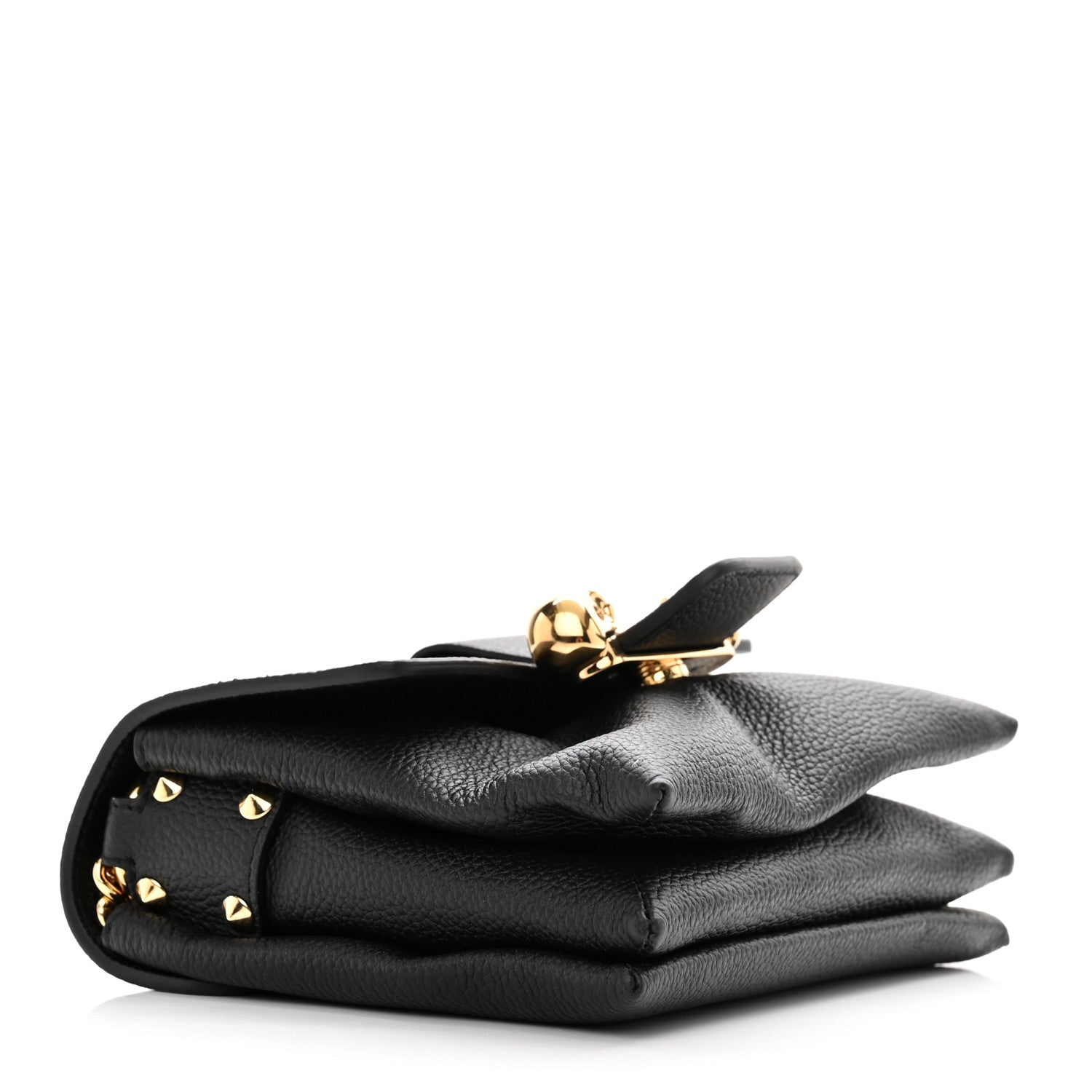 Alexander McQueen Calfskin Small Twin Skull Chain Crossbody Black 4 of 10