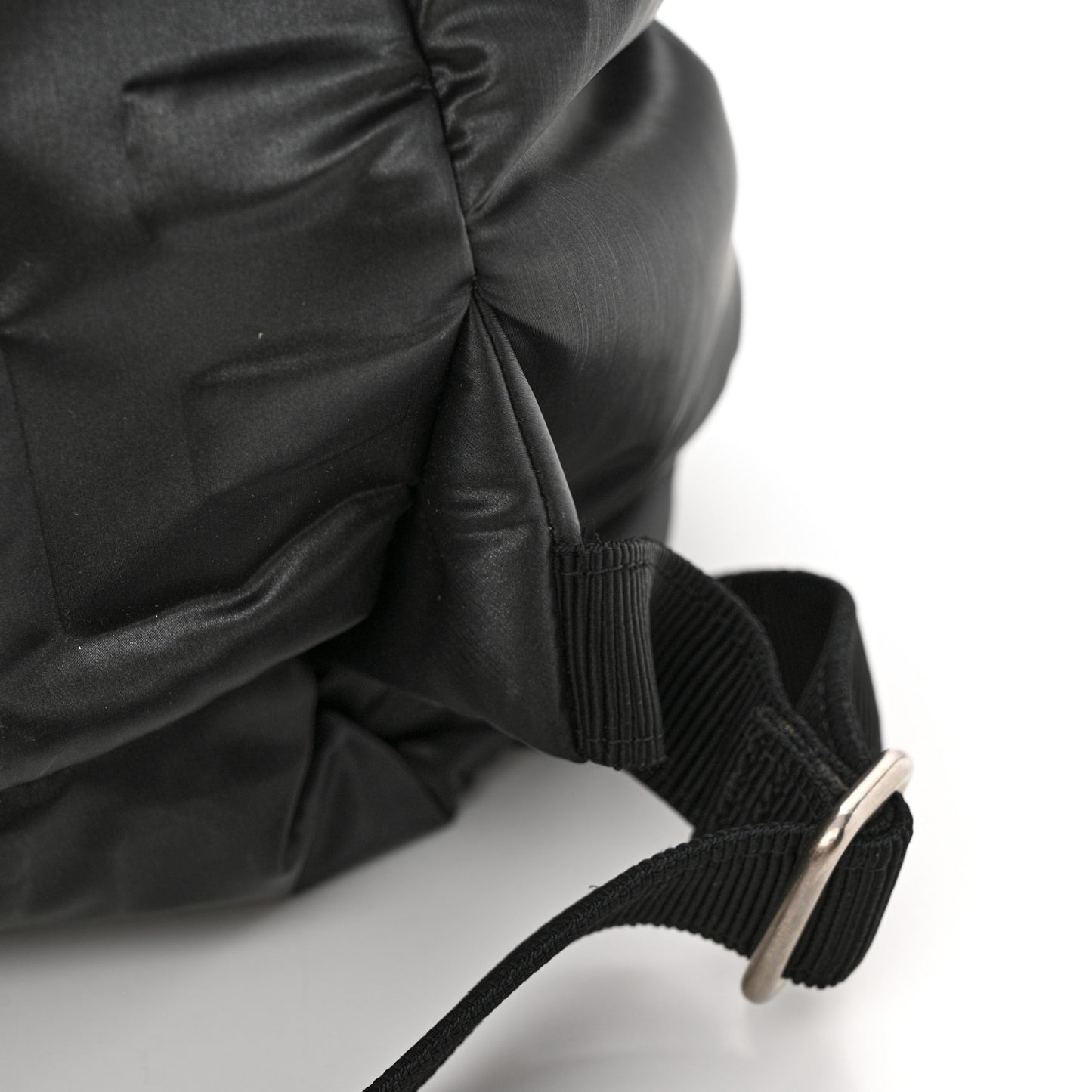 Nylon Embossed Doudoune Backpack Grey