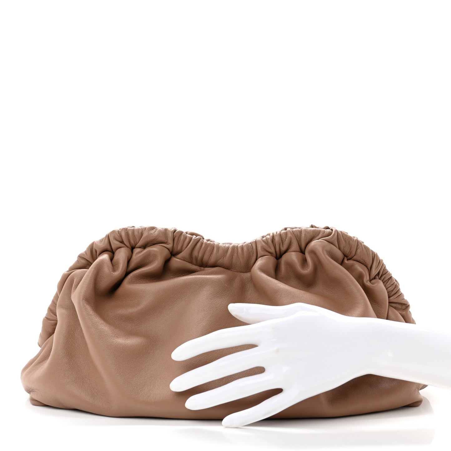 Lambskin Cloud Clutch Biscotto
