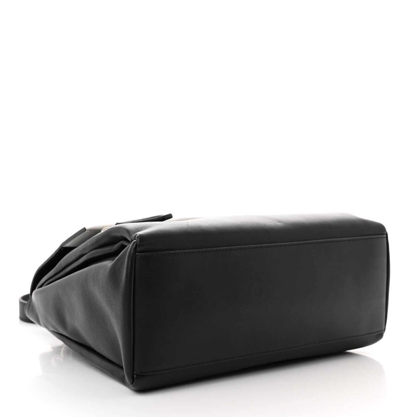Calfskin Small Pandora Pure Flap Bag Black White