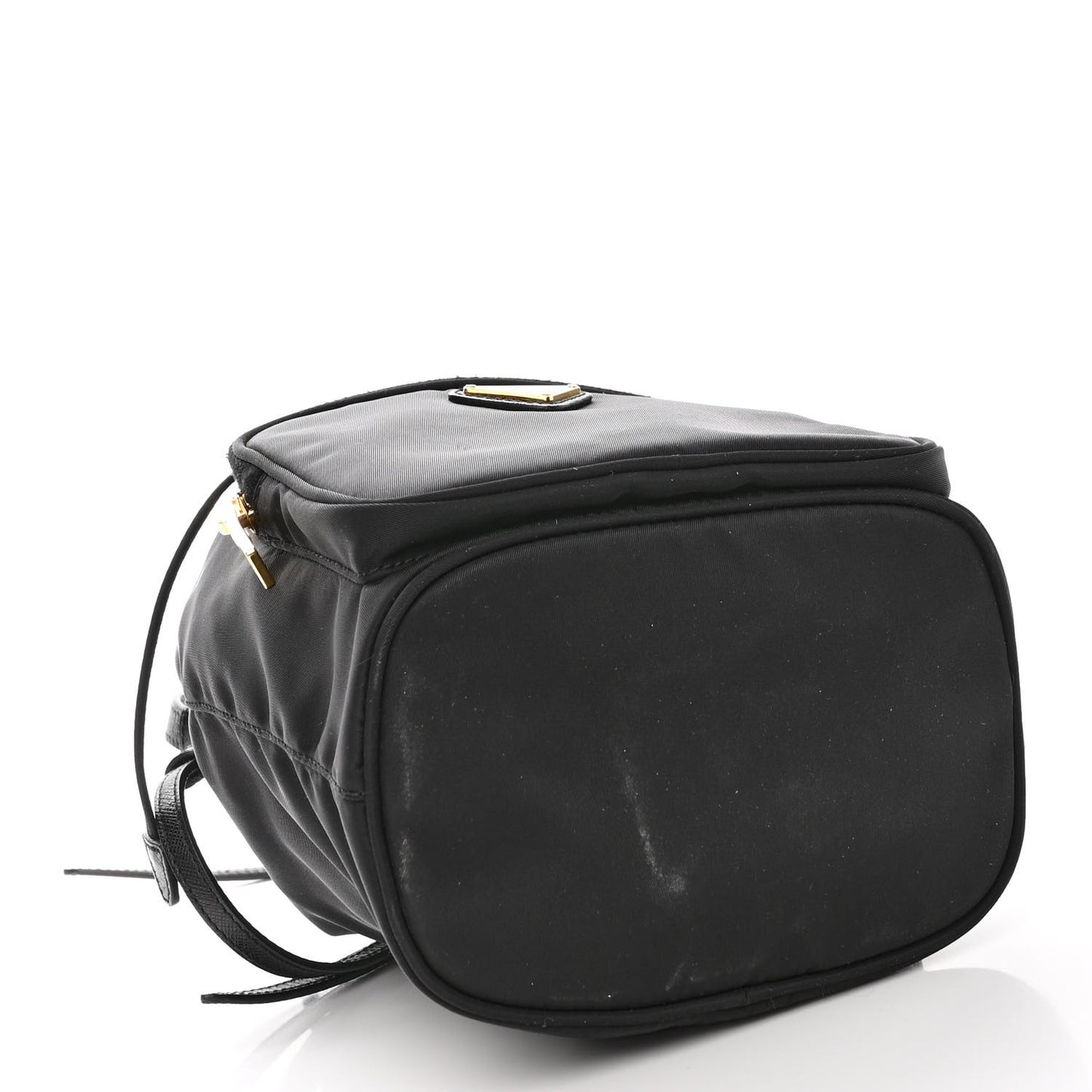 Saffiano Tessuto Nylon Mini Bucket Crossbody Bag Black