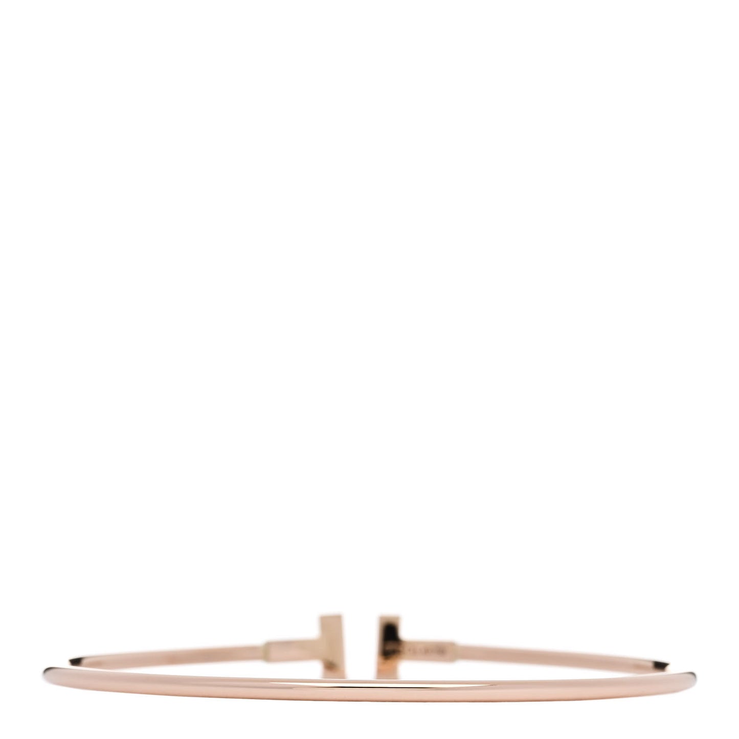 18K Rose Gold Narrow T Wire Bracelet