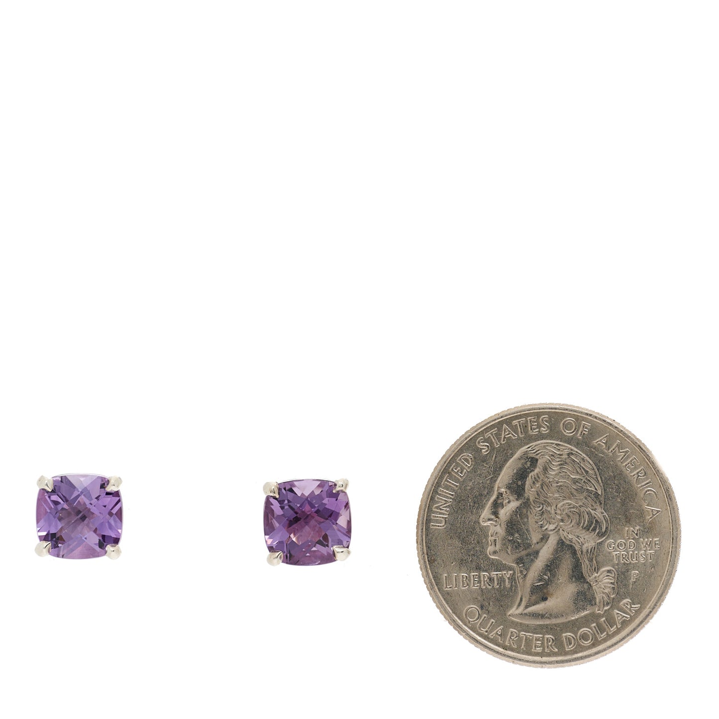 Sterling Silver Amethyst Sparklers Stud Earrings