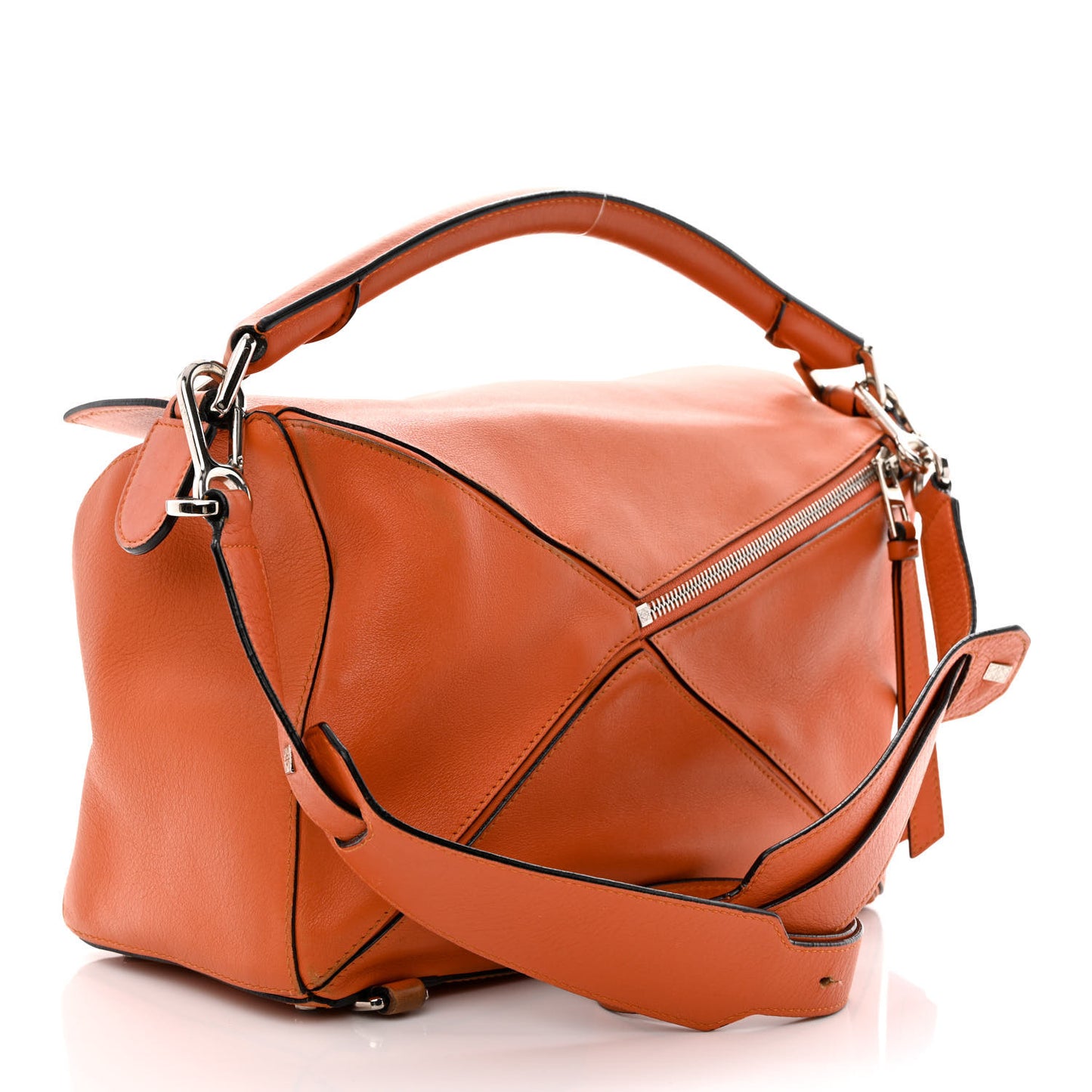 Calfskin Medium Puzzle Bag Orange