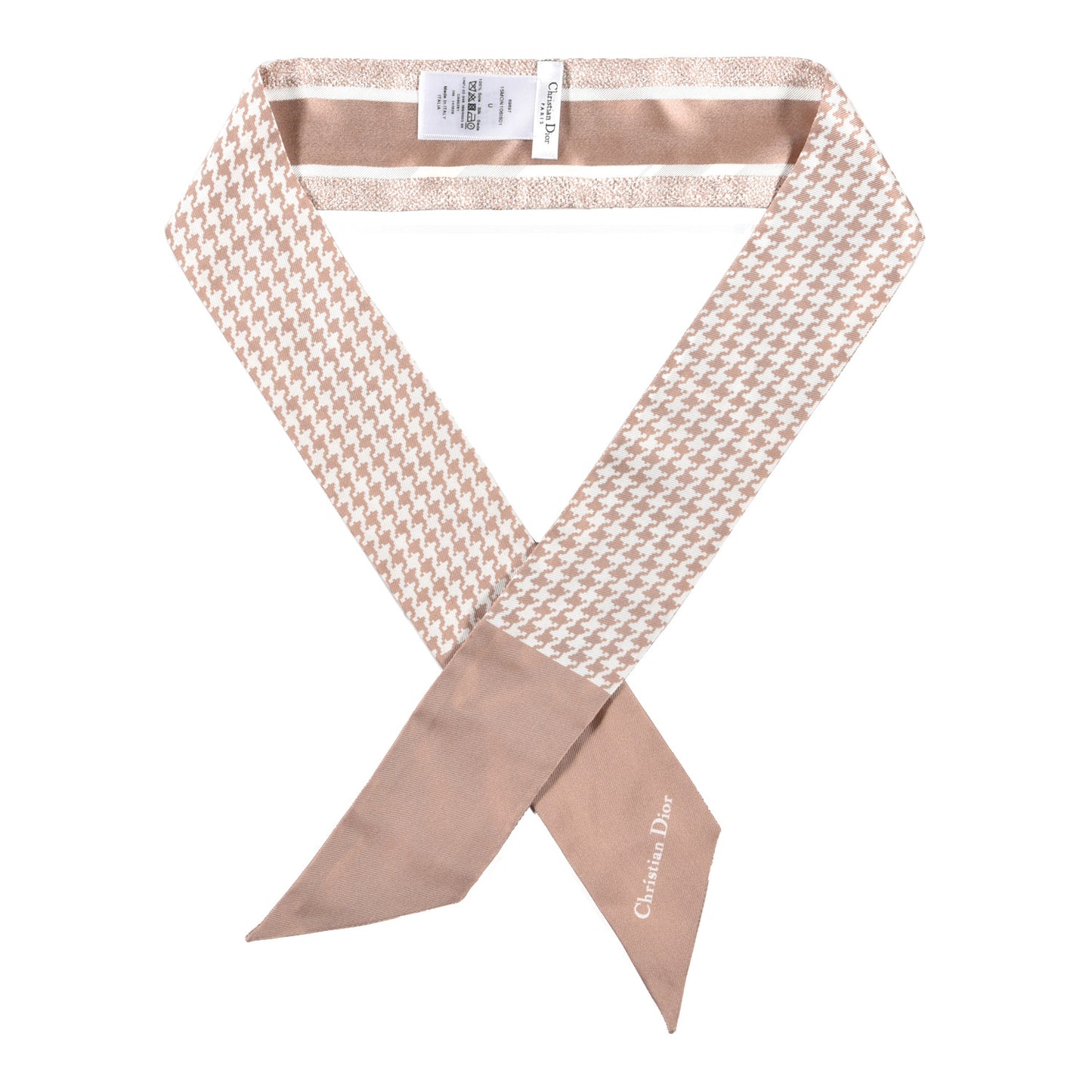 Silk Houndstooth 30 Montaigne Mitzah Scarf Rose Des Vents