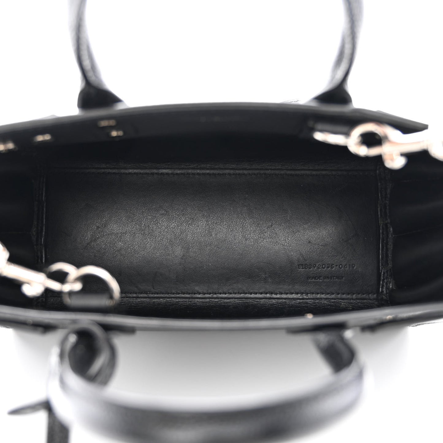 Grained Calfskin Nano Sac De Jour Black