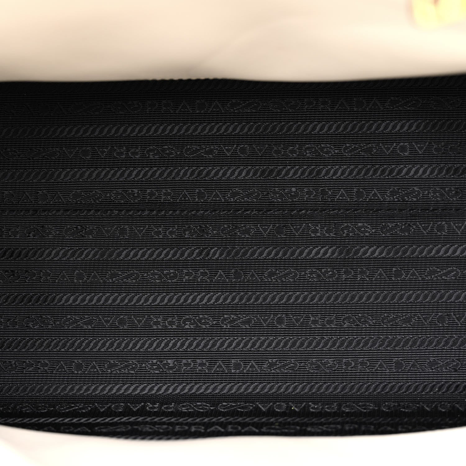 Prada Saffiano City Calfskin Greche Paradigme Bag White Black 5 of 20