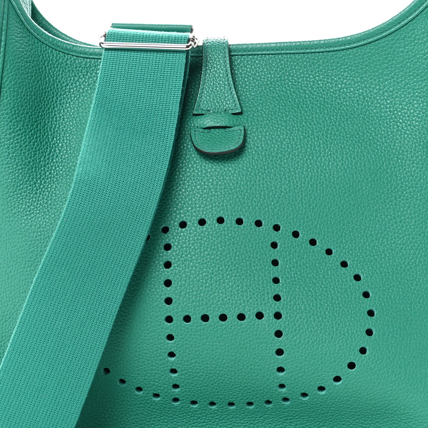 Hermes Taurillon Clemence Evelyne III PM Vert Jade 8 of 11
