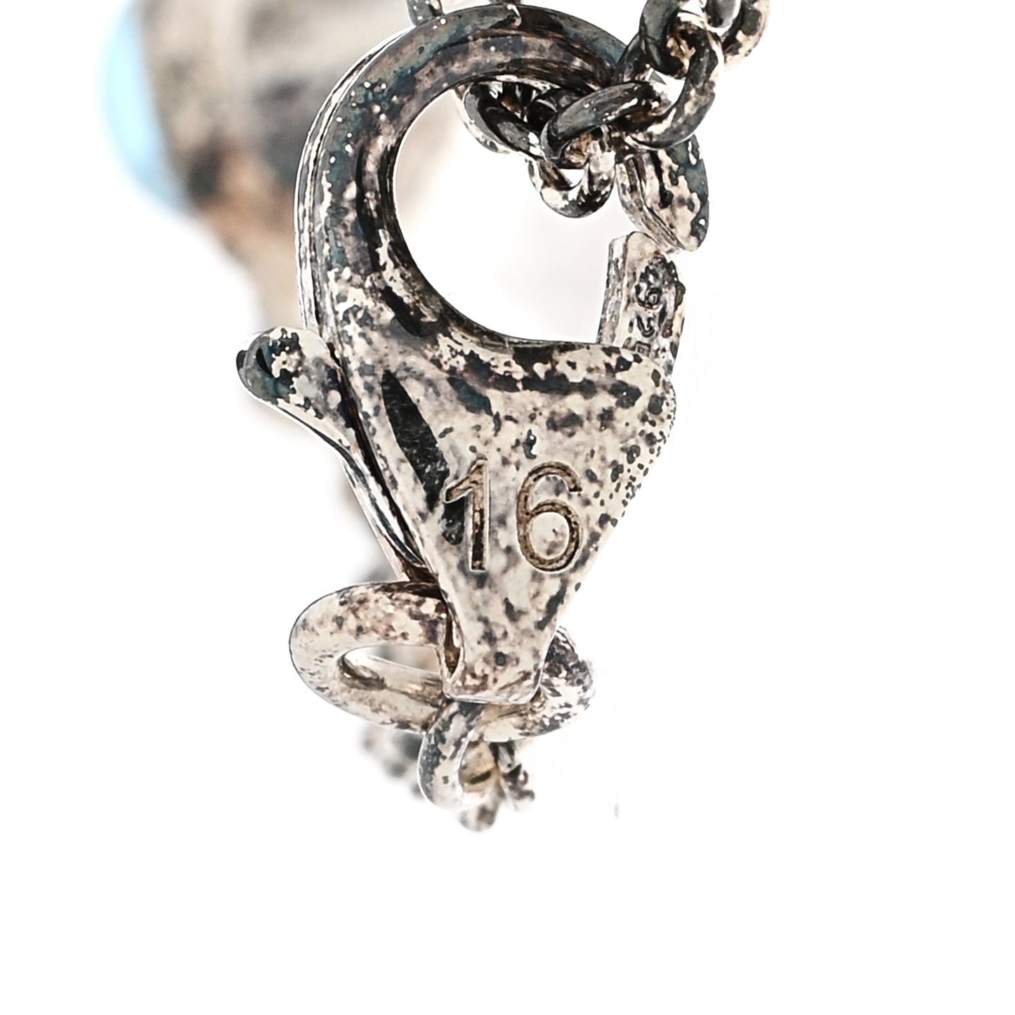 Sterling Silver Blue Topaz Mother of Pearl Resin Double G Flower Bracelet Turquoise