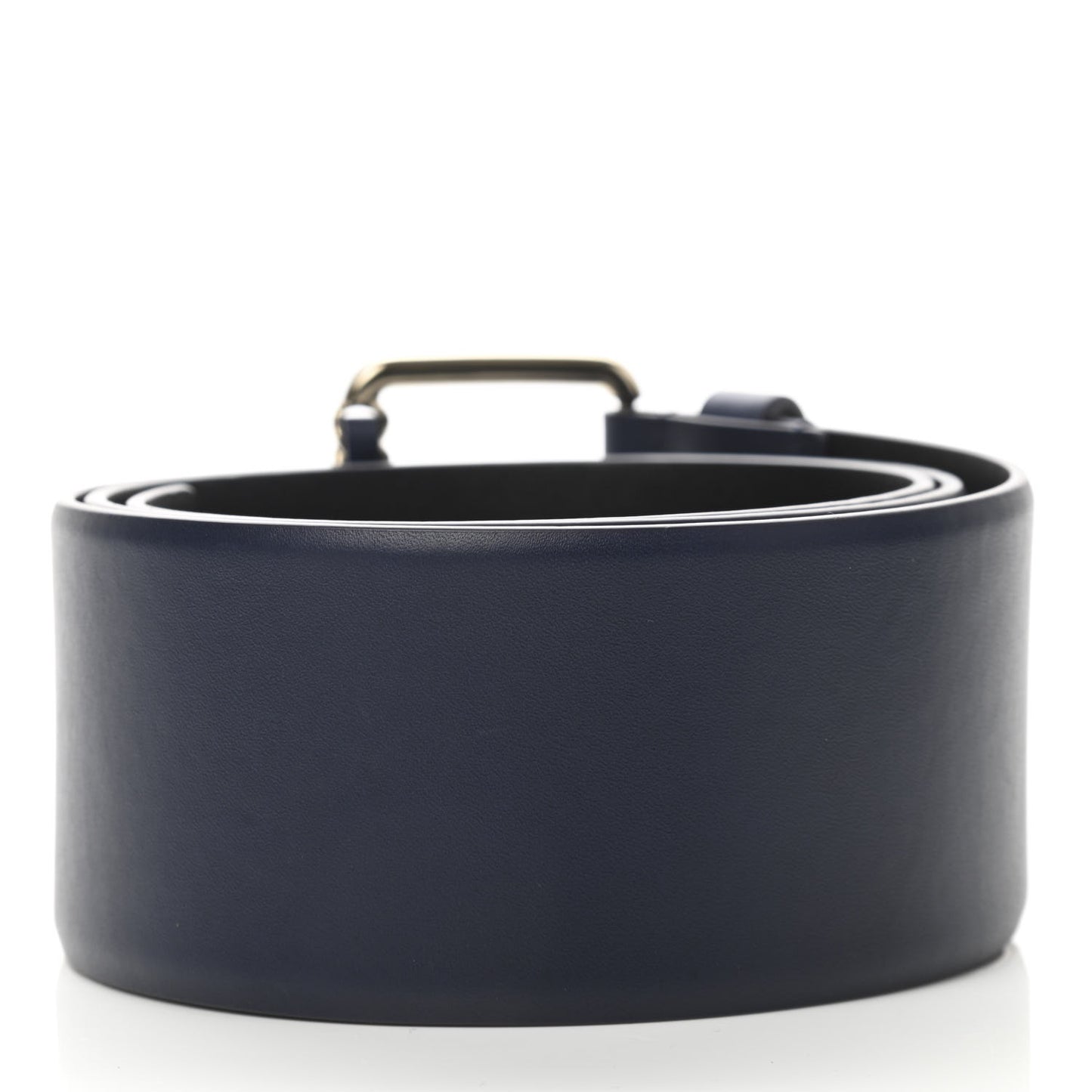 Calfskin Logo Chain Belt 95 38 Blue