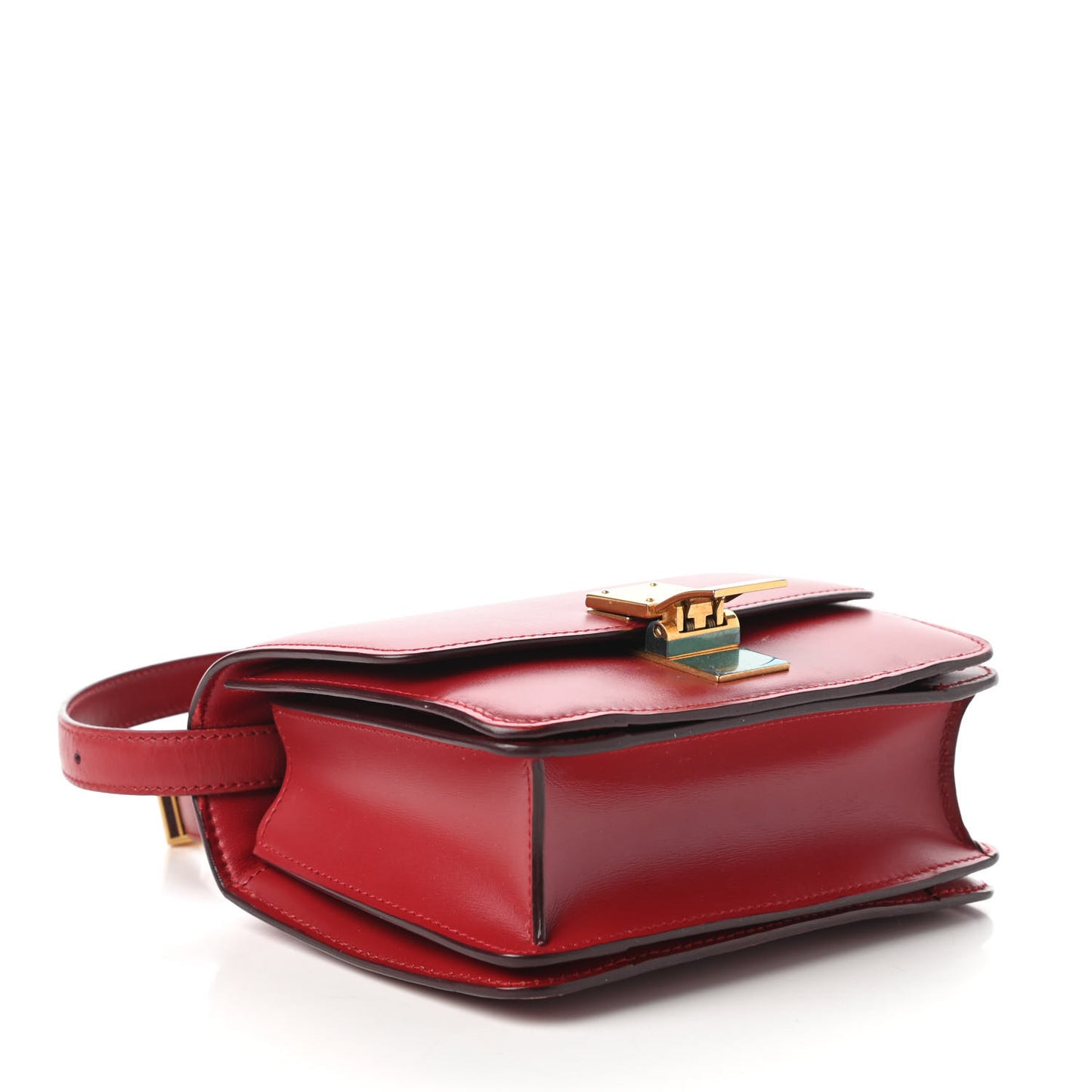 Smooth Calfskin Small Classic Box Flap Bag Red
